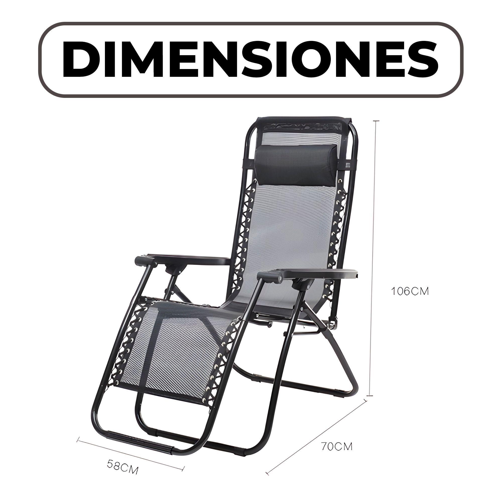 Silla Reposera Plegable Reforzada Playa Camping Terraza-1