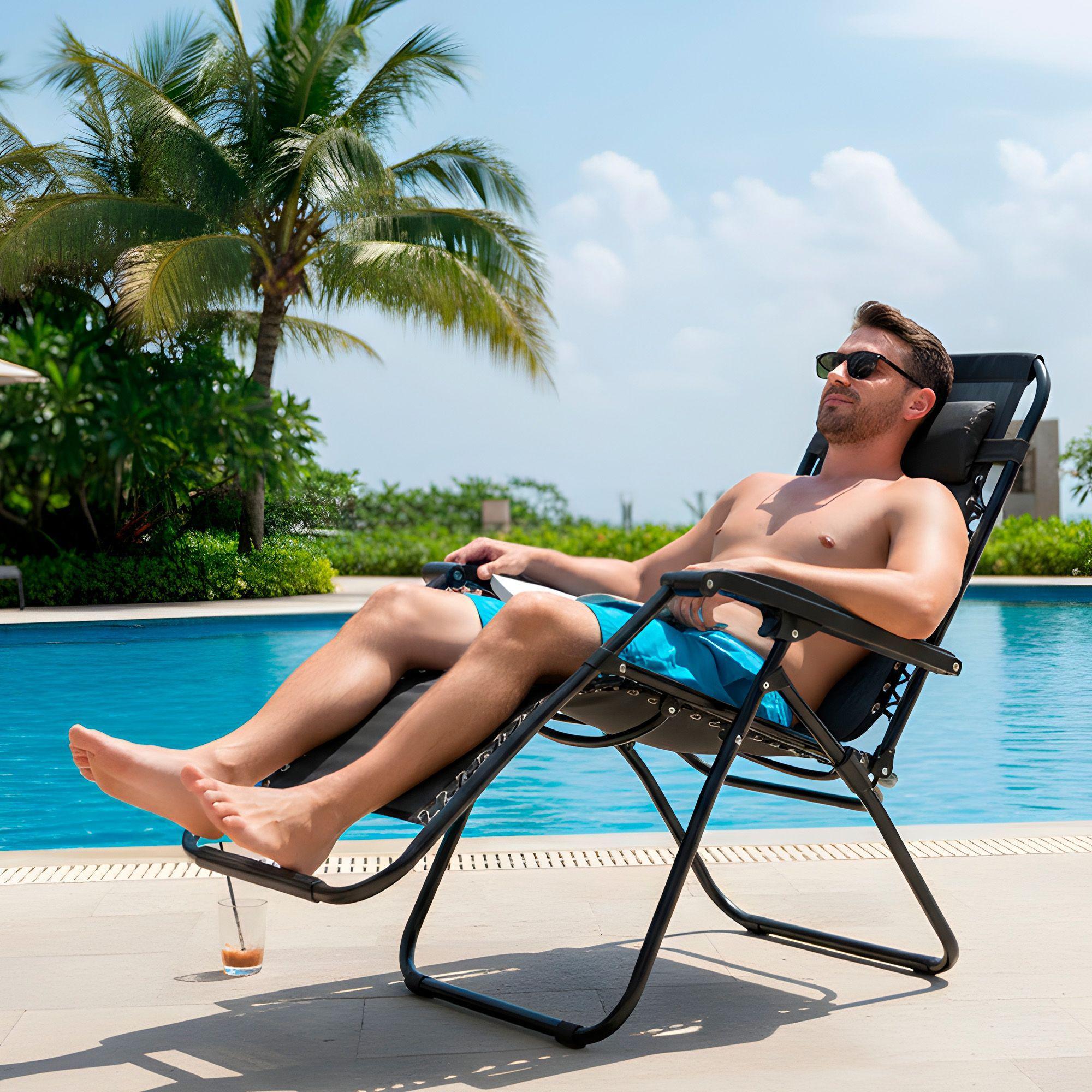 Silla Reposera Plegable Reforzada Playa Camping Terraza-4