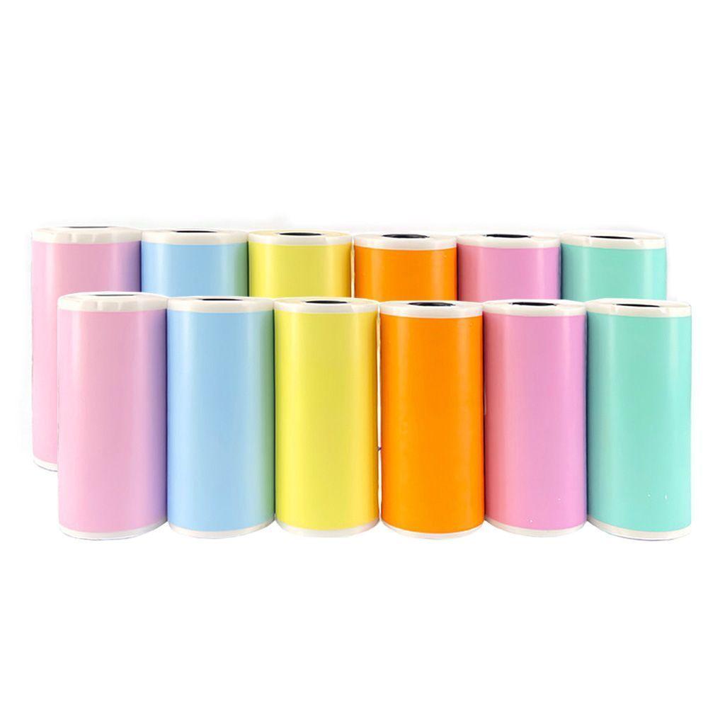 12 Rollos Termicos Etiqueta Adhesivo Mini Impresora 57x30mm-0
