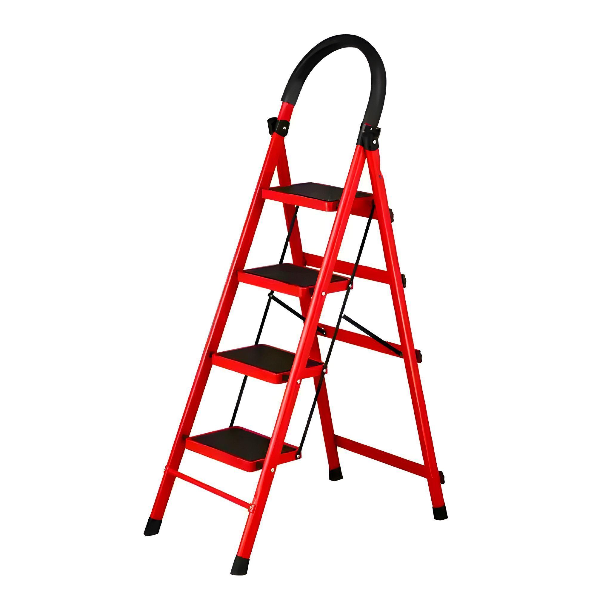 Escalera Plegable 4 Escalones Resistente Ferretería Hogar-6
