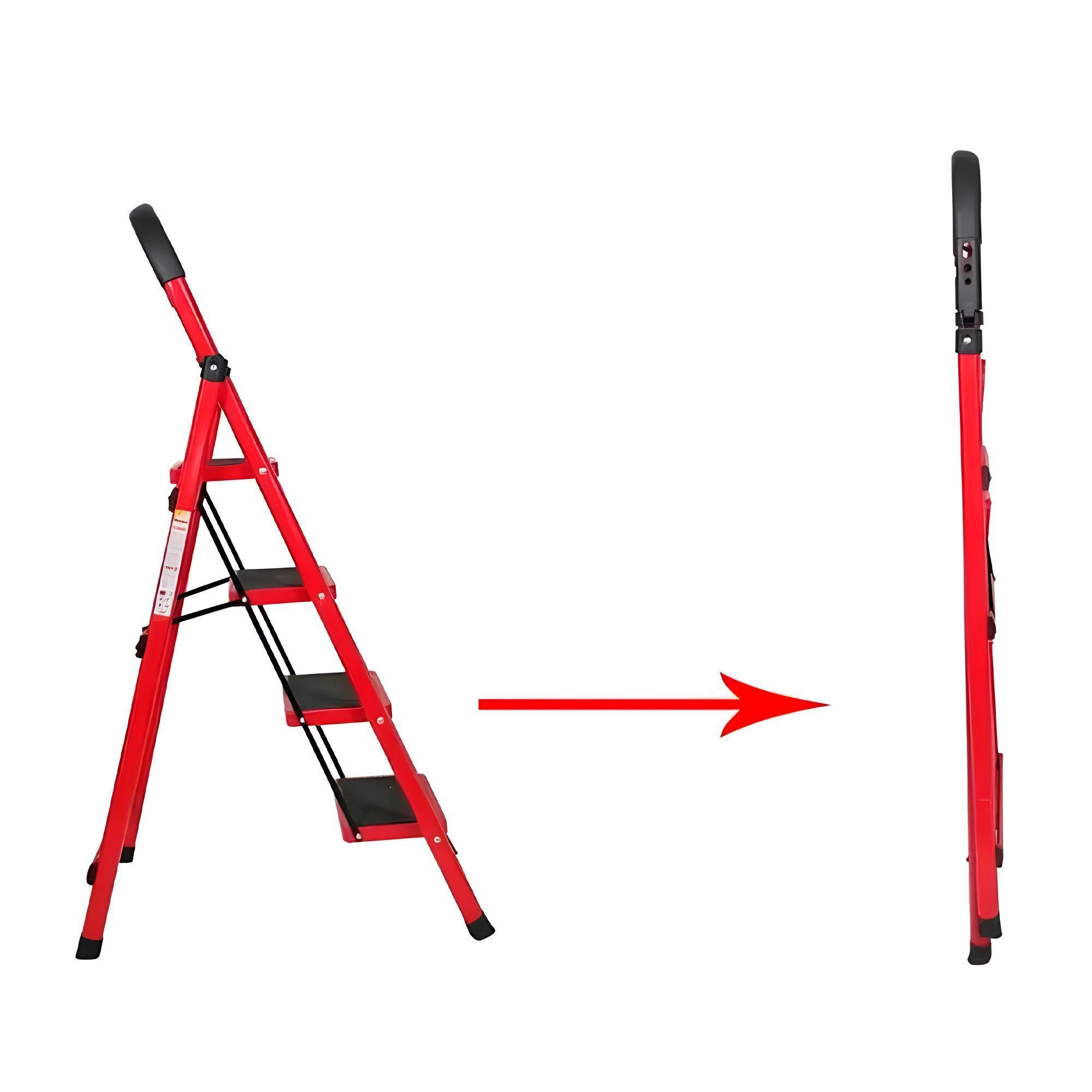 Escalera Plegable 4 Escalones Resistente Ferretería Hogar-7