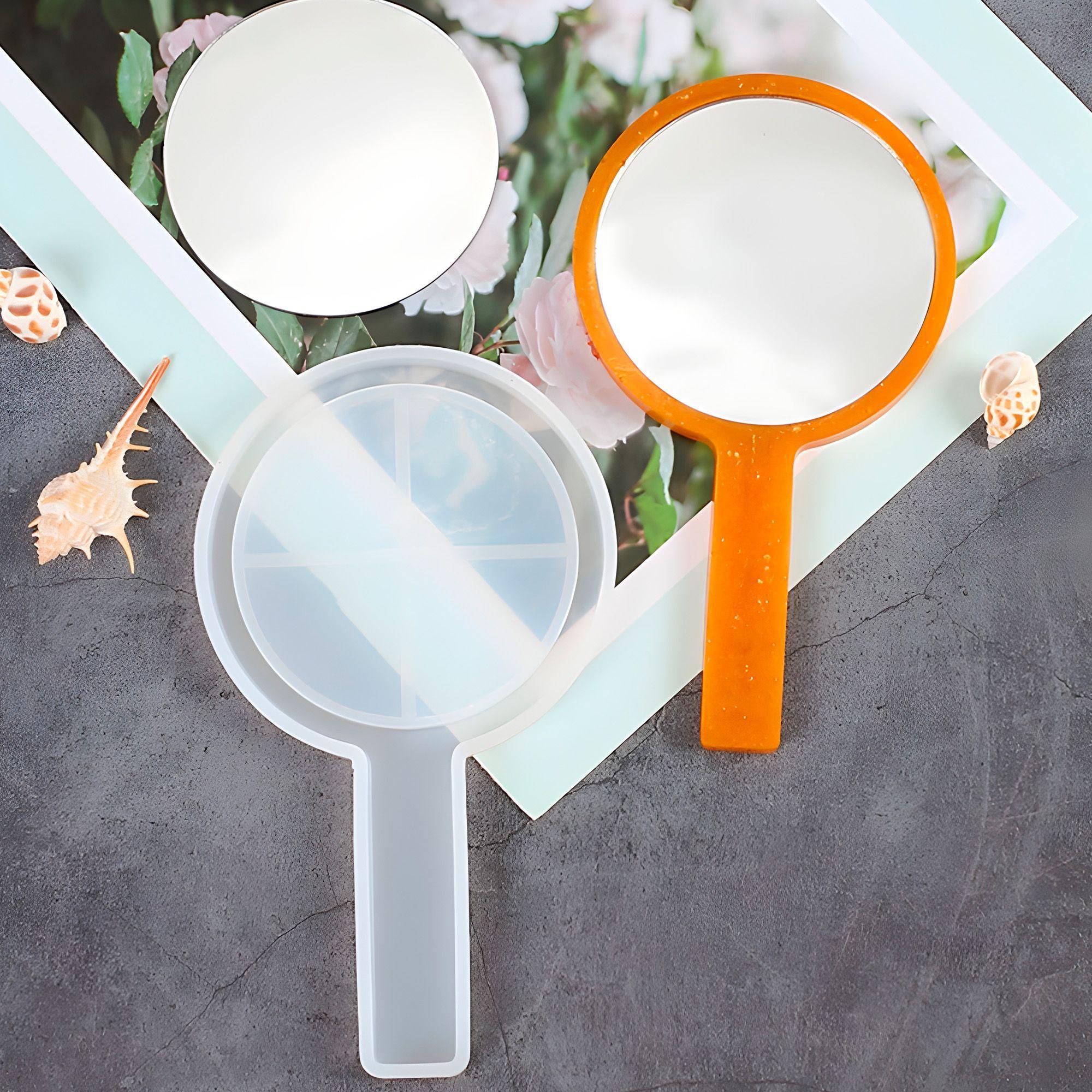 10 Espejos Forma Circular Para Moldes Silicona 8 X 8 Cm-2