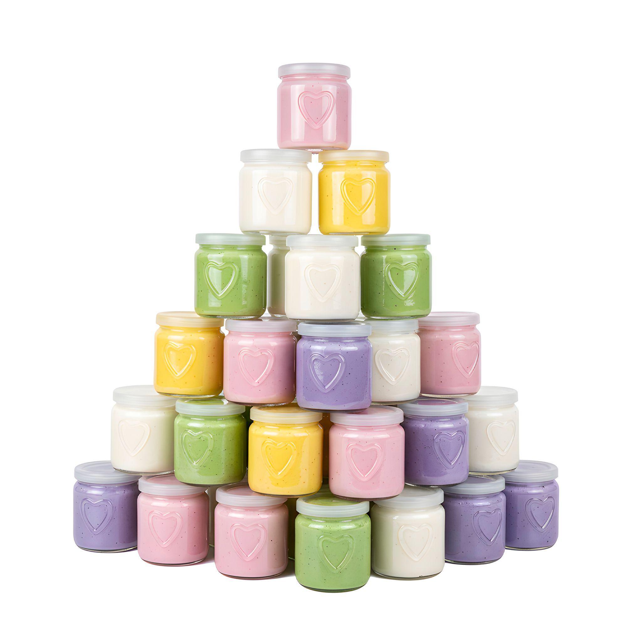 20 Frasco Vidrio Redondo Yogur 150ml Postres Tapa Plastica-6