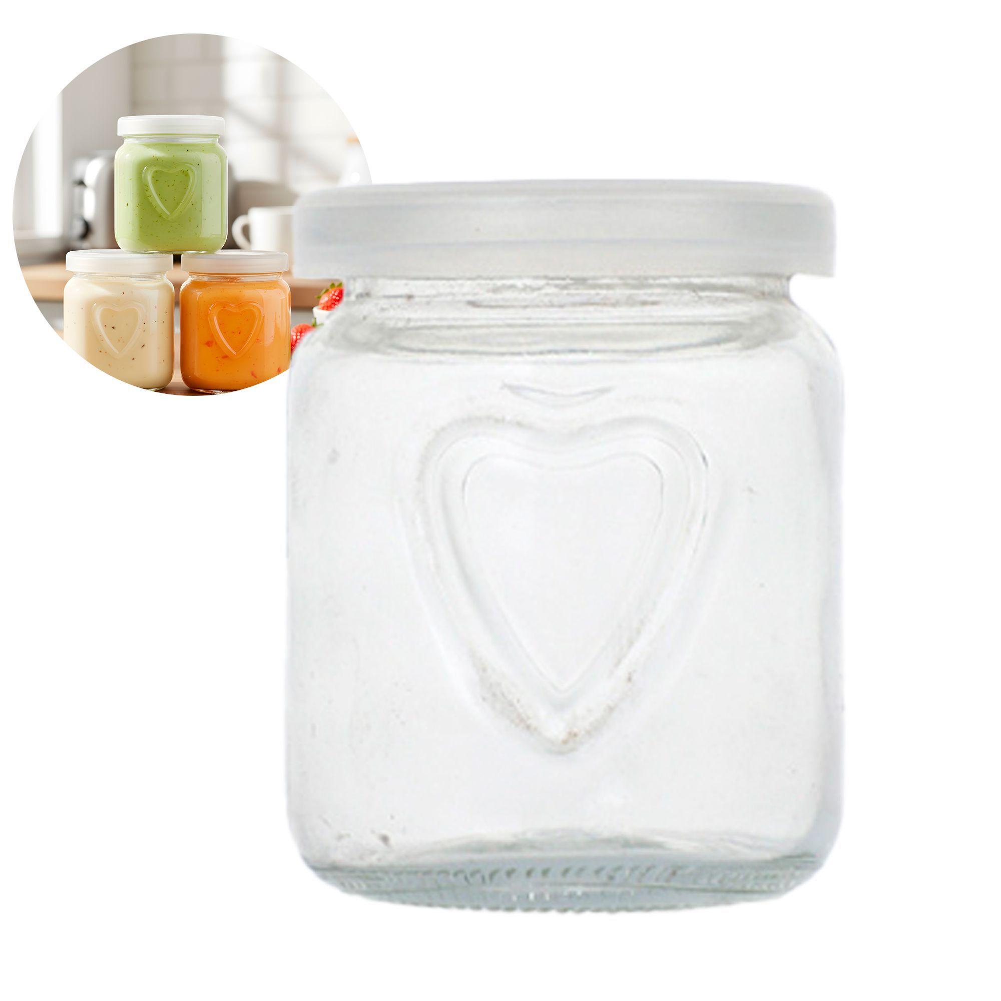 20 Frasco Vidrio Redondo Yogur 150ml Postres Tapa Plastica-9