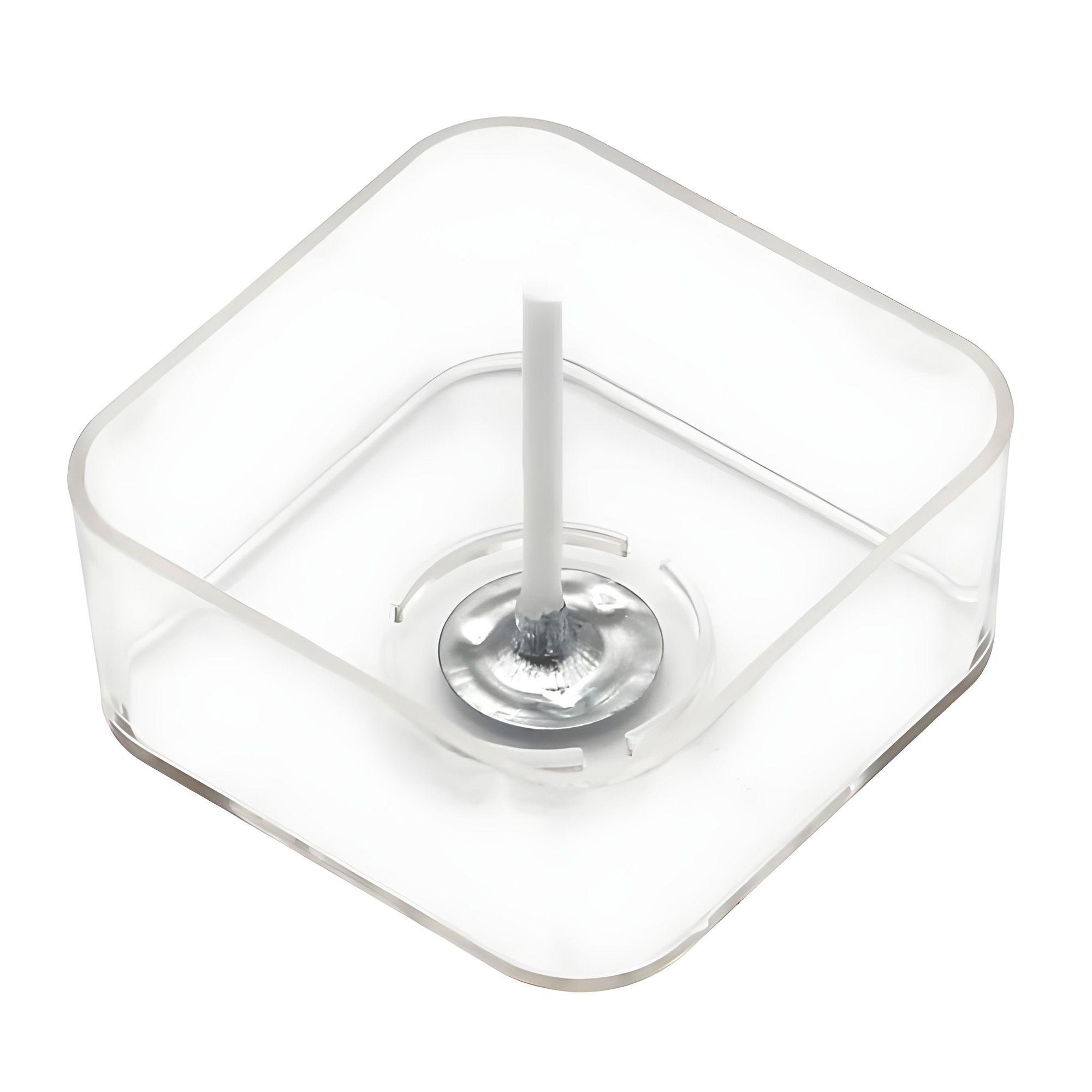 Porta Velas Vasos Cuadrado 10pcs Plástico Transparente Formas Tamaños-6