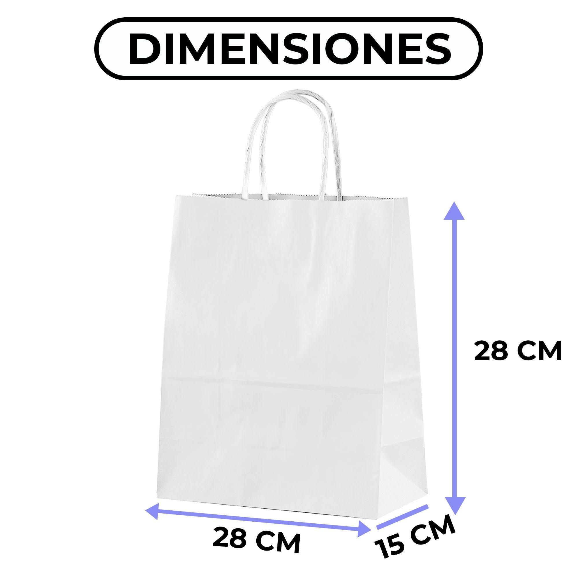 Bolsa Papel Kraft Ecologica Degradable 28x15x28 Cm Pack X30-4