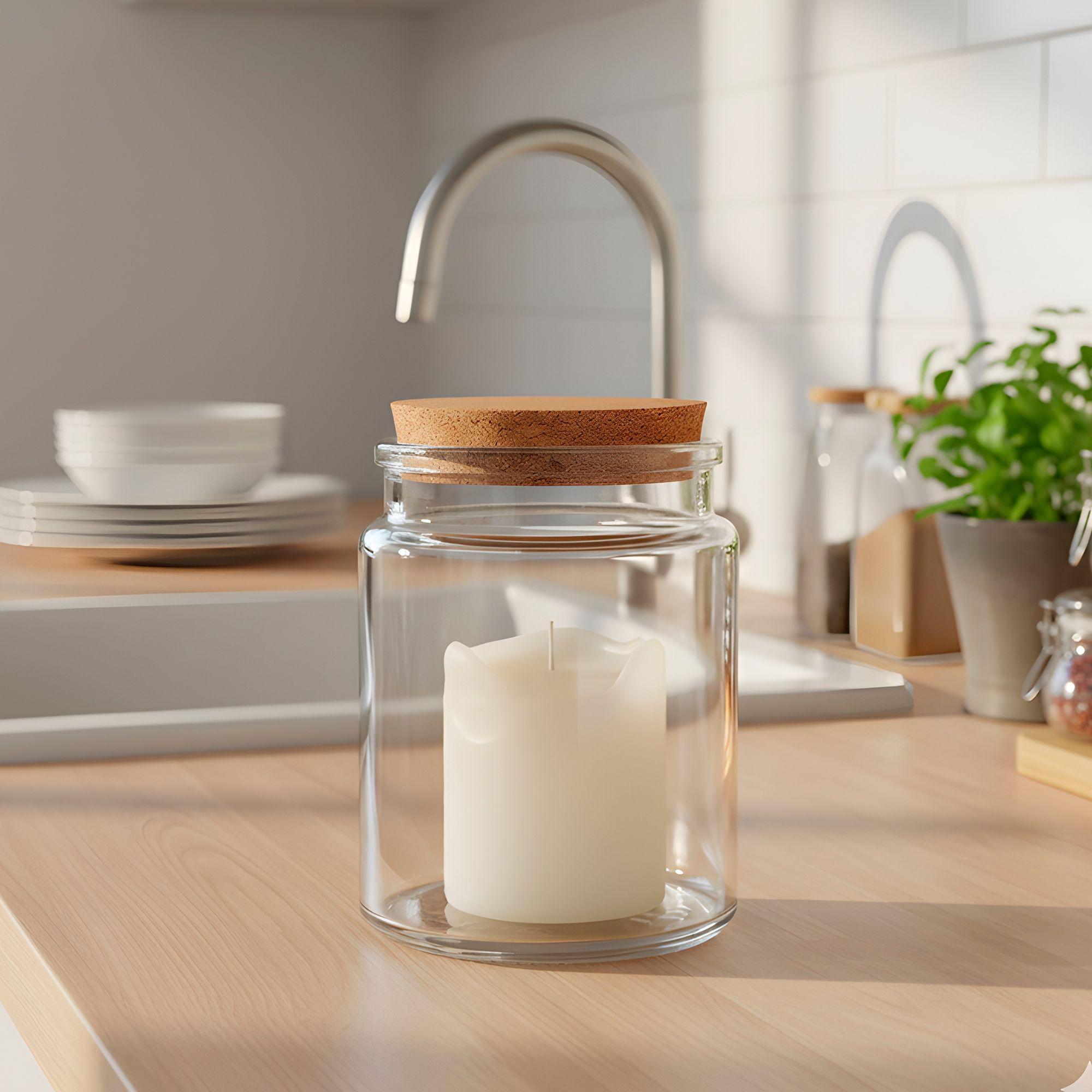 12 Frascos Porta Vela Vidrio Tapa De Corcho 200 Ml Colores-6