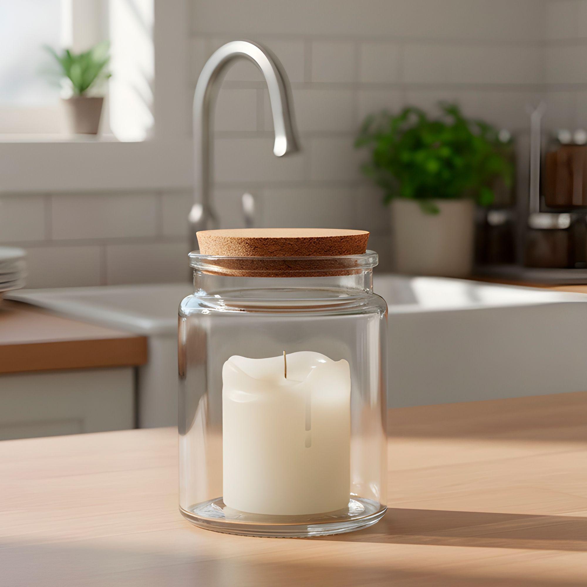 12 Frascos Porta Vela Vidrio Tapa De Corcho 200 Ml Colores-7