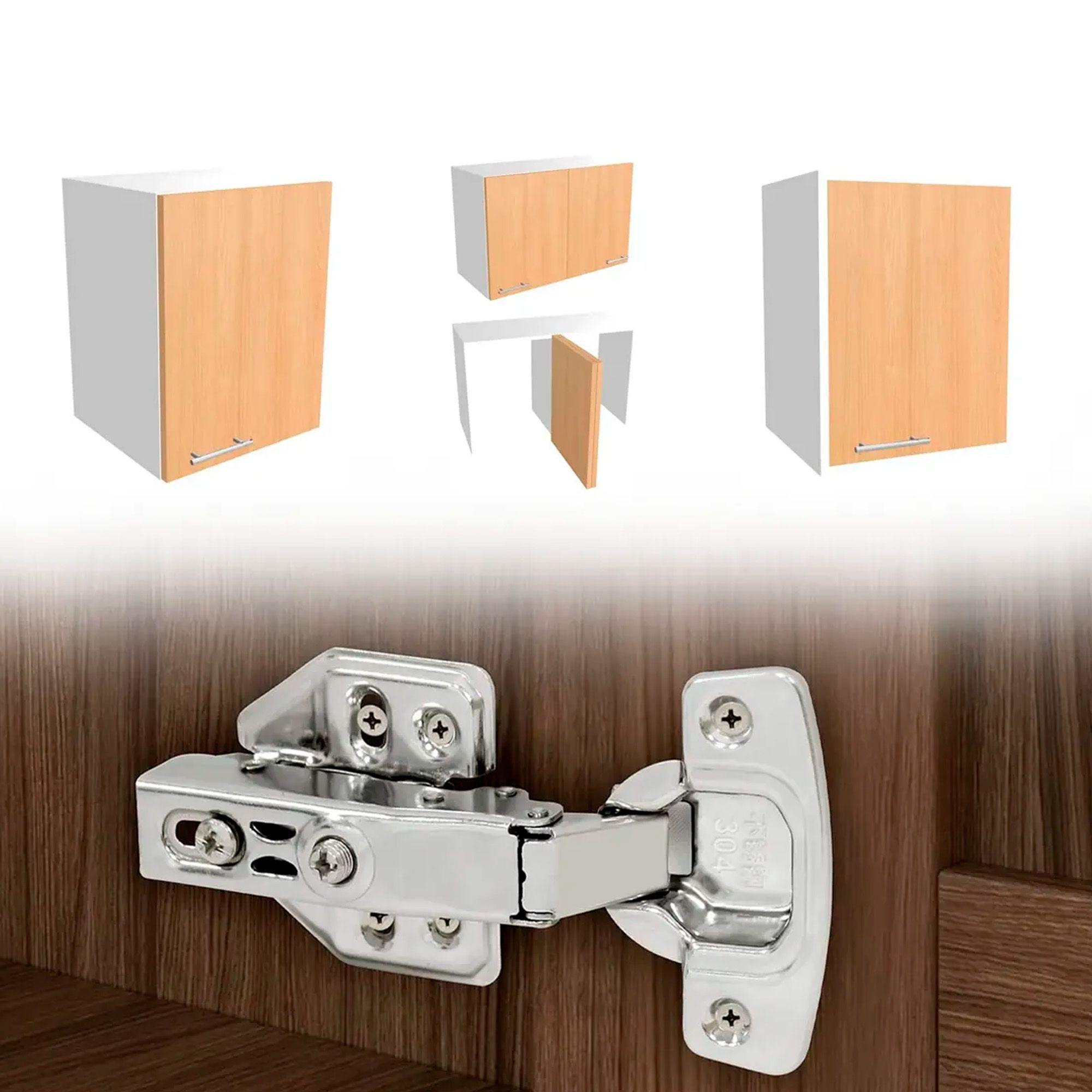Set 10 Bisagras Rectas Reten Cierre Suave Para Muebles 35mm-1
