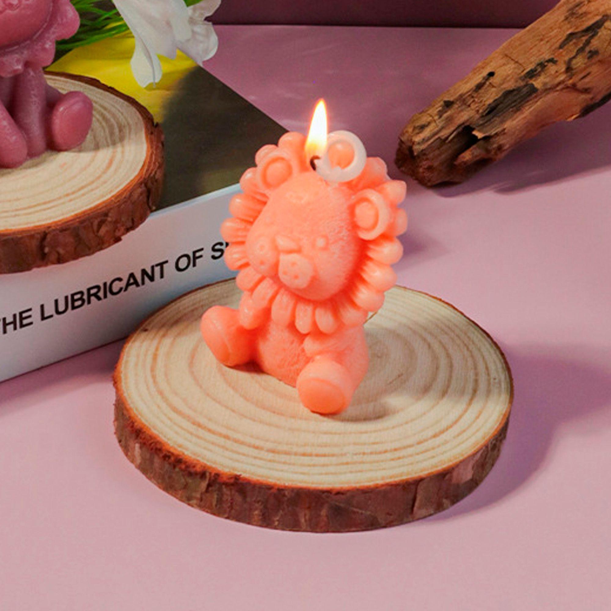 Molde Silicona Jabón Fondant Forma Animal Leonsito León X4-2