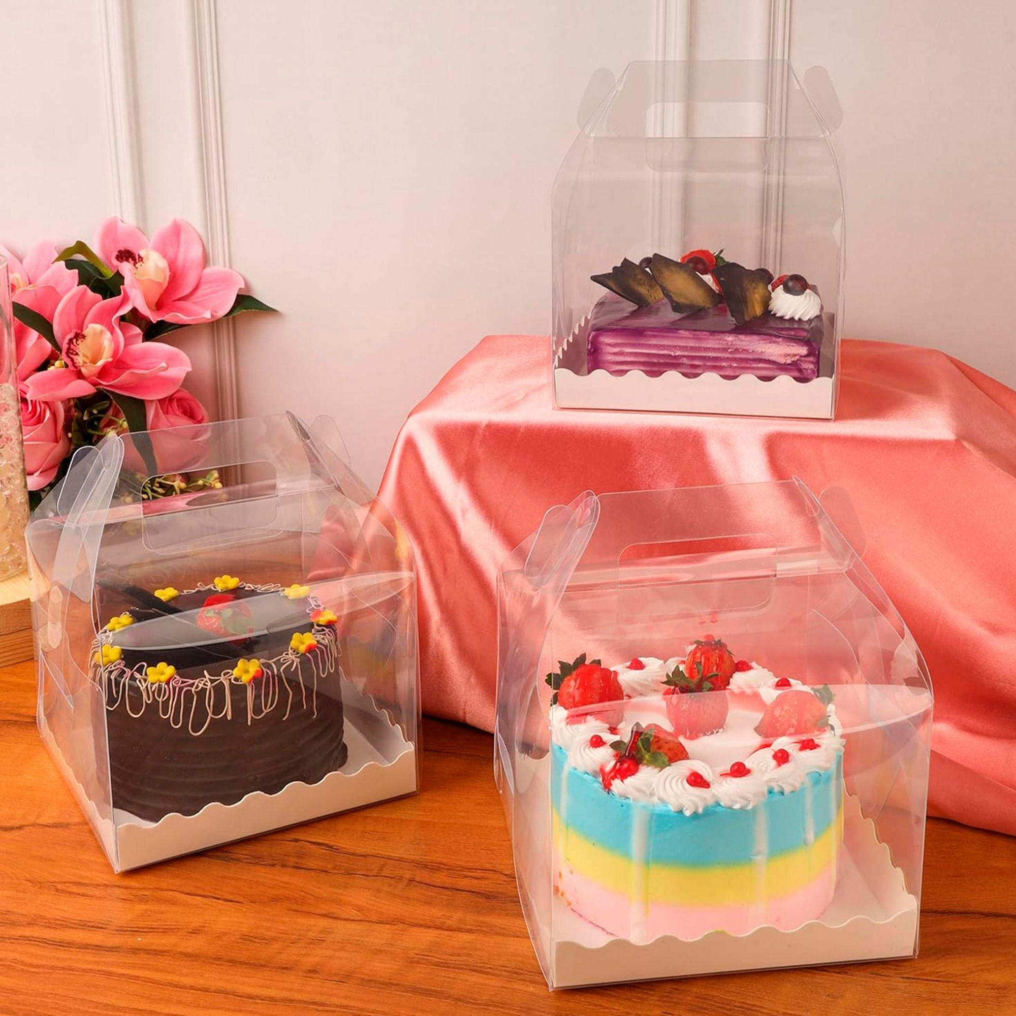 Cajas Transparentes De Acetato Para Velas Pastel 11x11cm X10-5