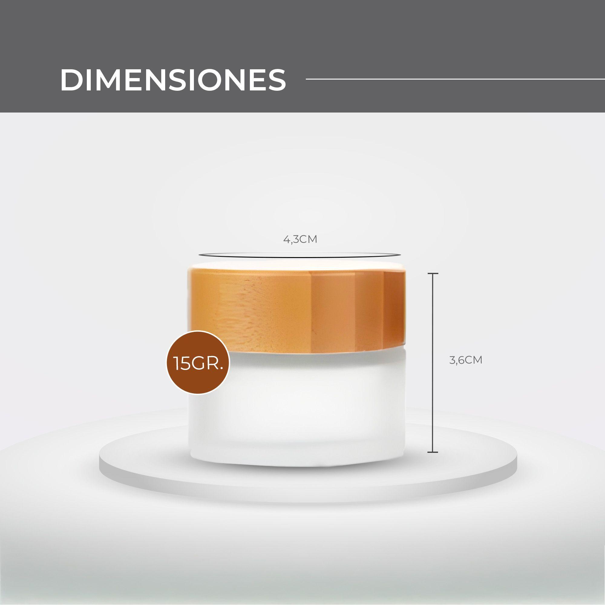 Set 24 Botellas Esmeriladas Cremas Cosmetica Tapa Madera 15g-3