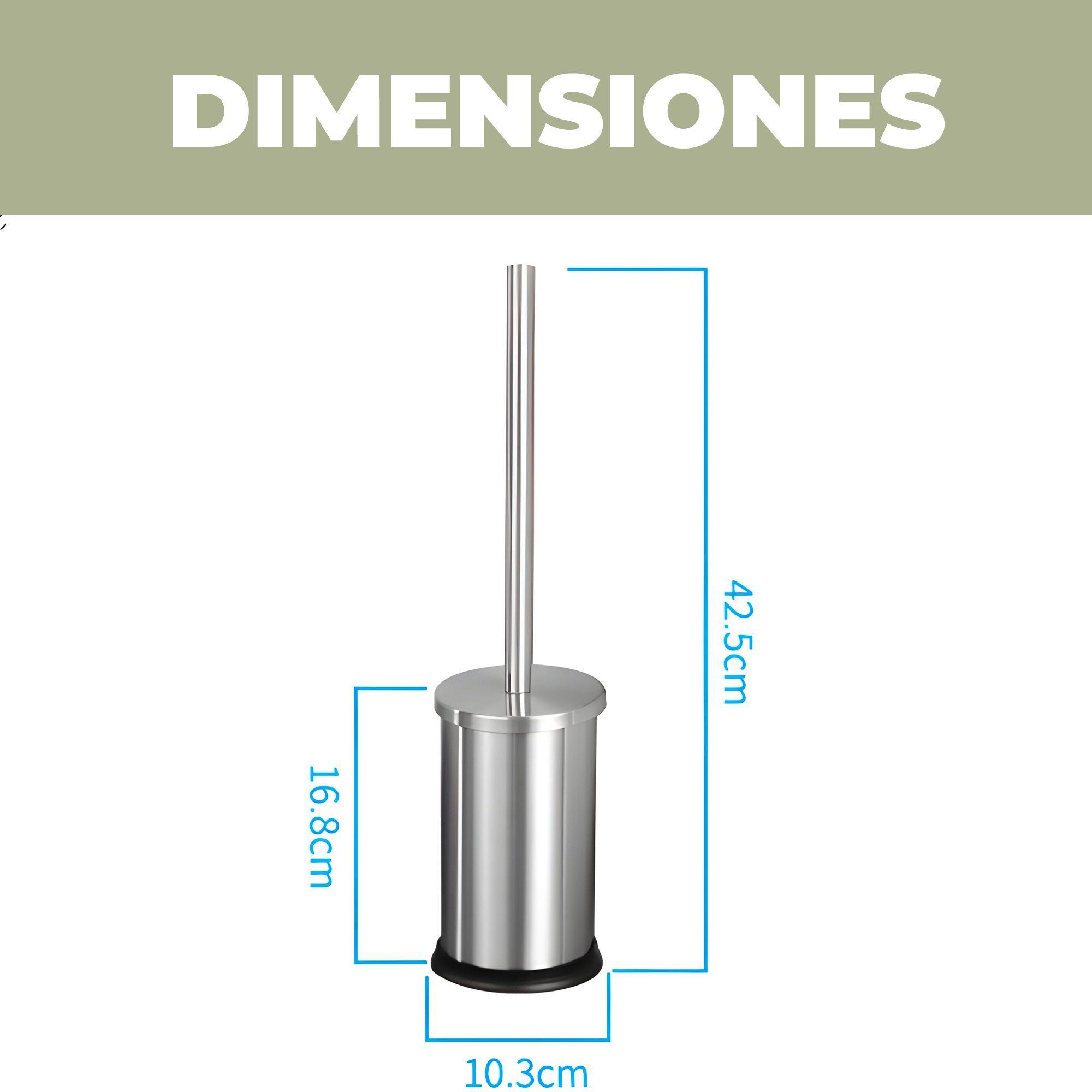 Escobilla Baño Cepillo Limpieza Con Soporte Acero Inoxidable-1