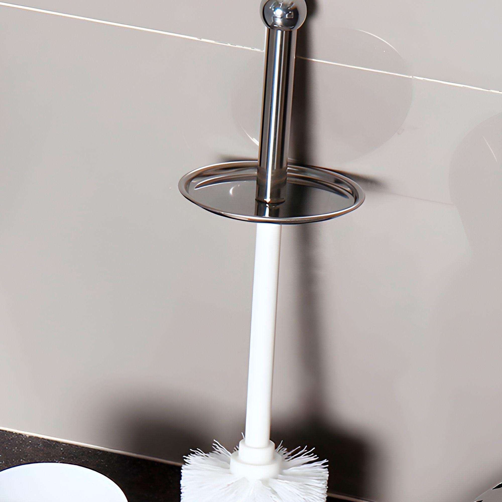 Escobilla Baño Cepillo Limpieza Con Soporte Acero Inoxidable-2