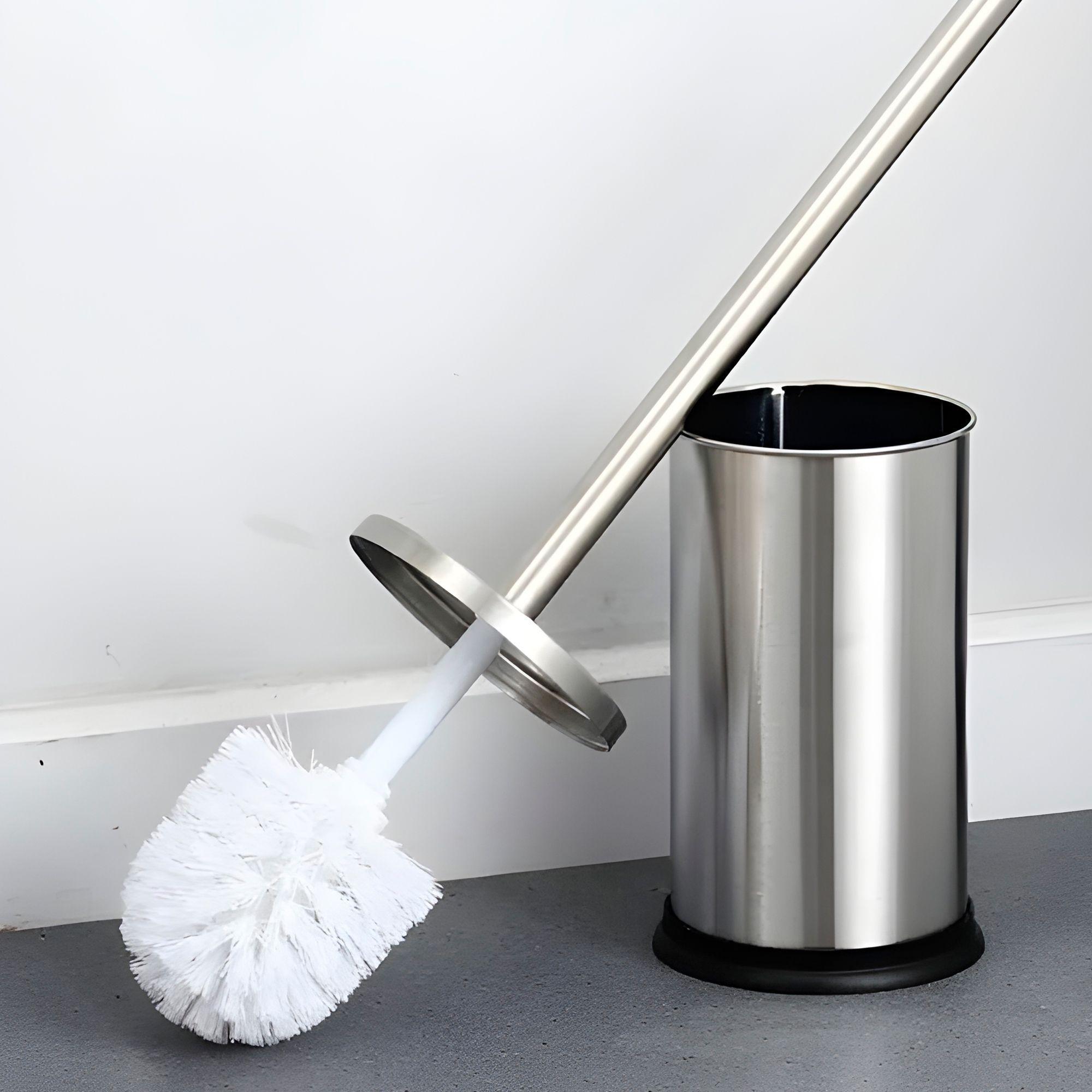 Escobilla Baño Cepillo Limpieza Con Soporte Acero Inoxidable-6