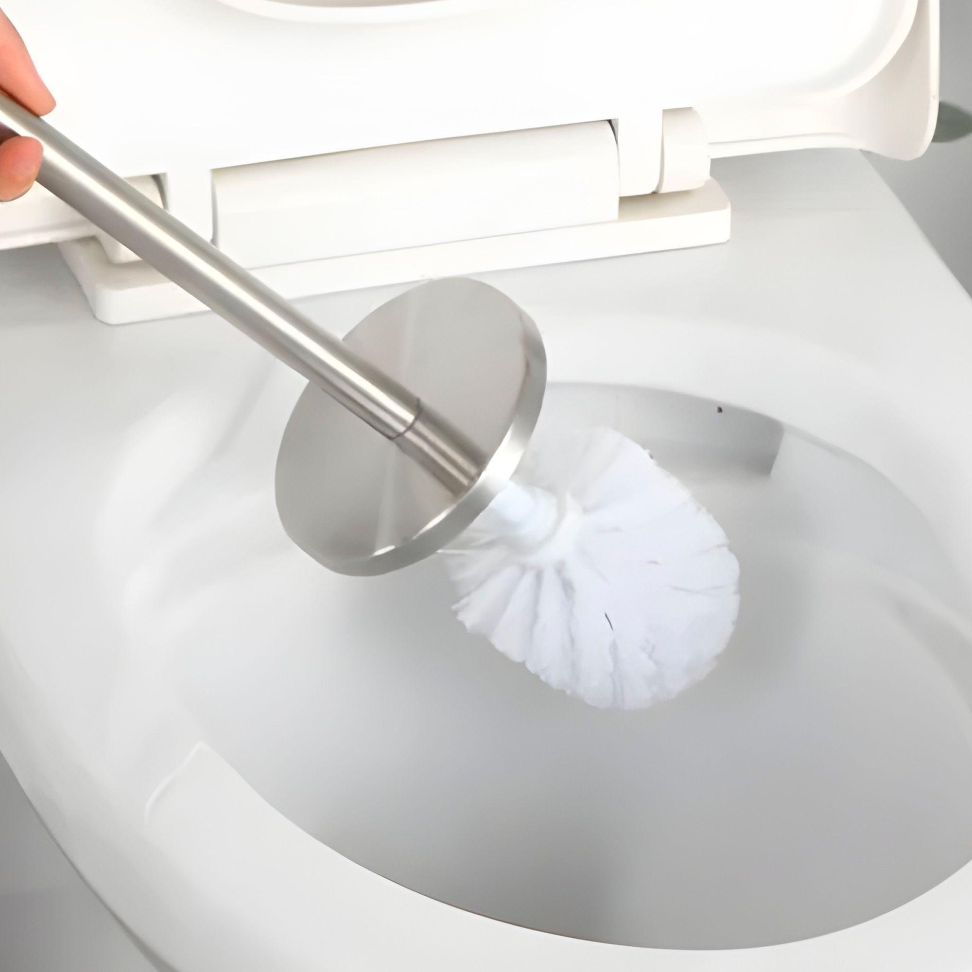 Escobilla Baño Cepillo Limpieza Con Soporte Acero Inoxidable-7