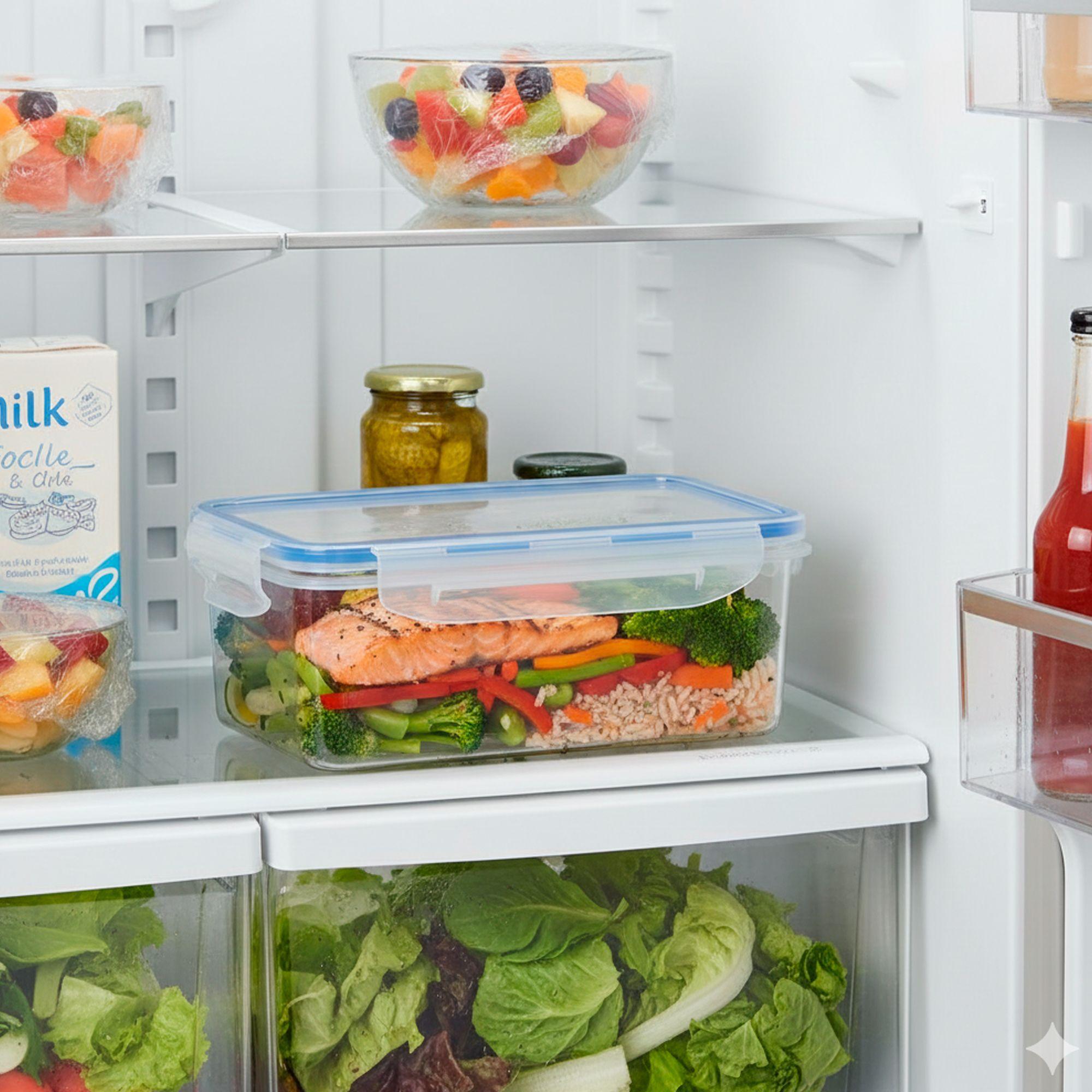 3 Taper Contenedor Hermético Plástico 2500ml Comida Almuerzo-6