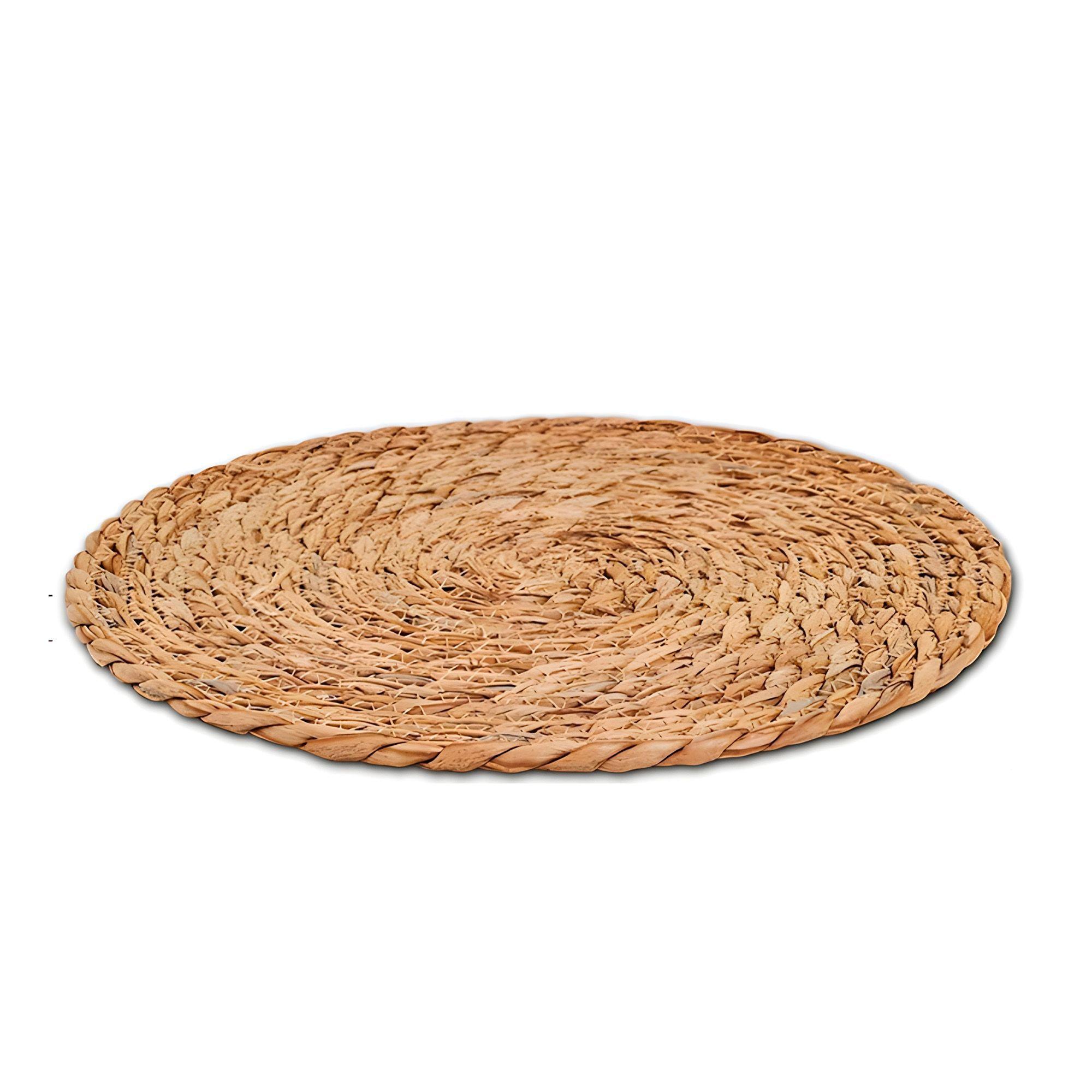 6 Individuales Yute Redondo Fibra Natural 35cm Comedor Hogar-6