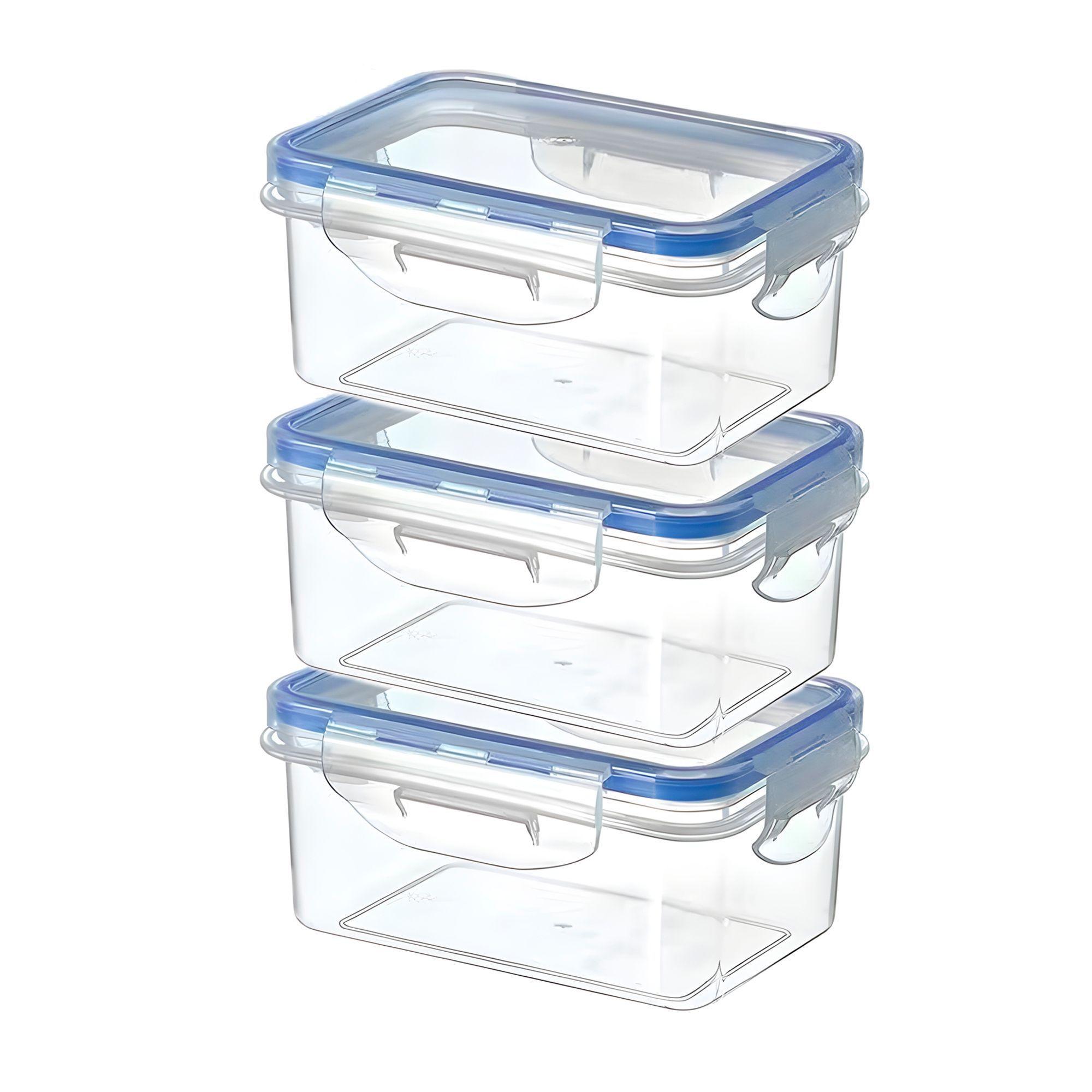 3 Taper Contenedor Hermético Plástico 1500ml Comida Almuerzo-0