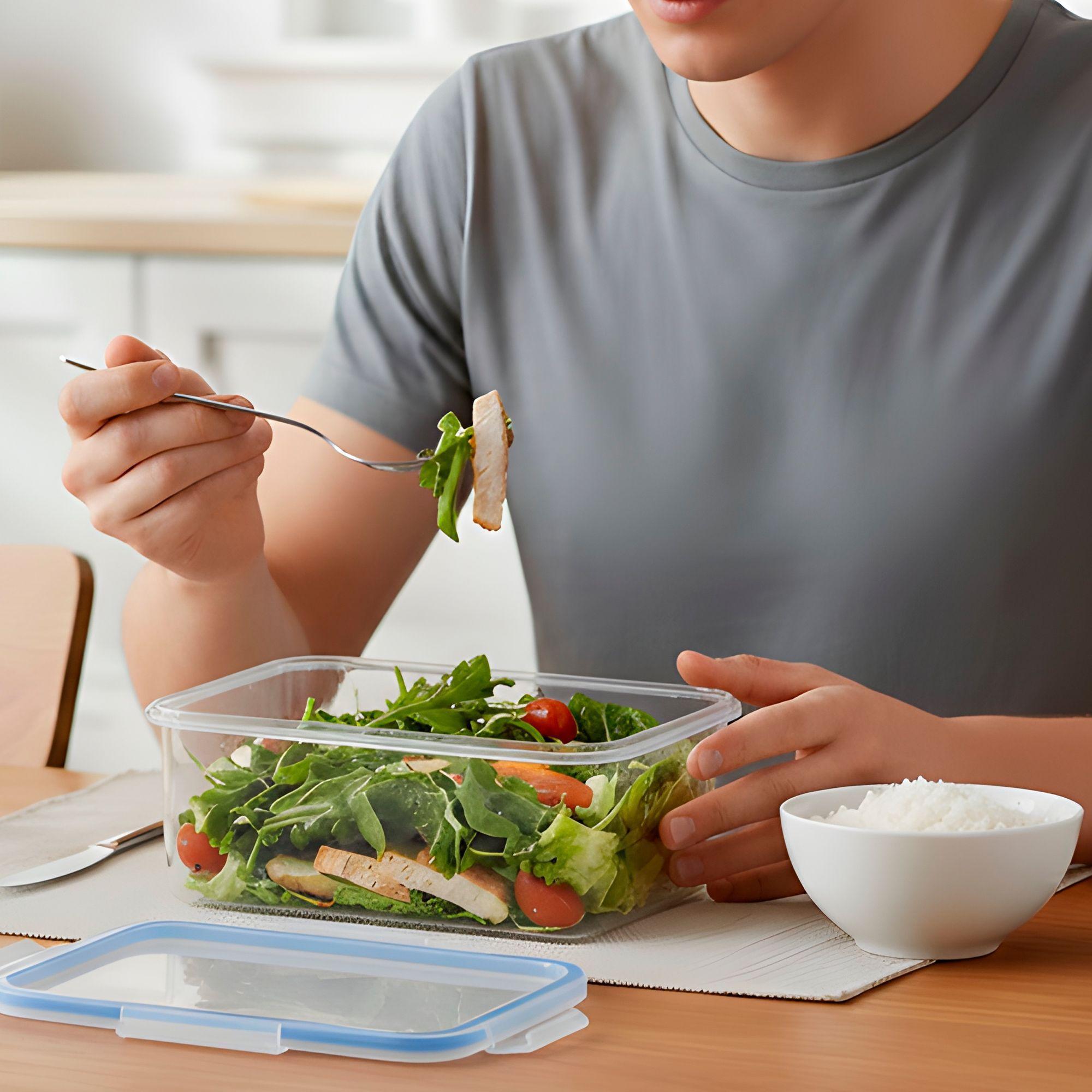 3 Taper Contenedor Hermético Plástico 1500ml Comida Almuerzo-2