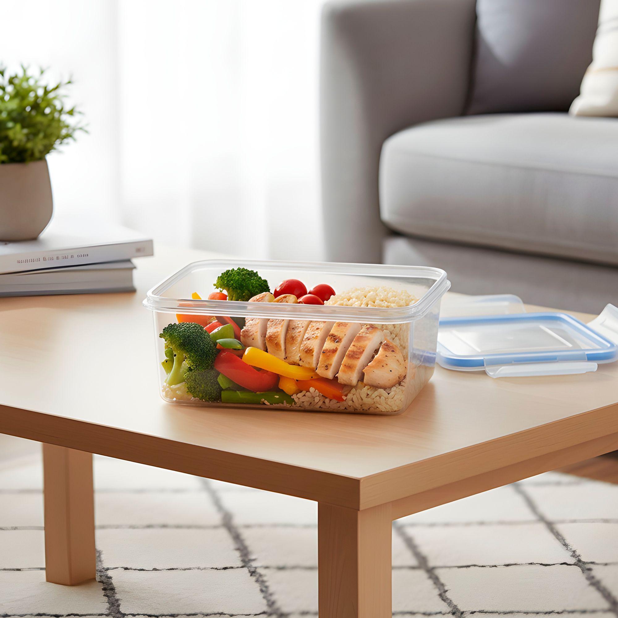 3 Taper Contenedor Hermético Plástico 1500ml Comida Almuerzo-4