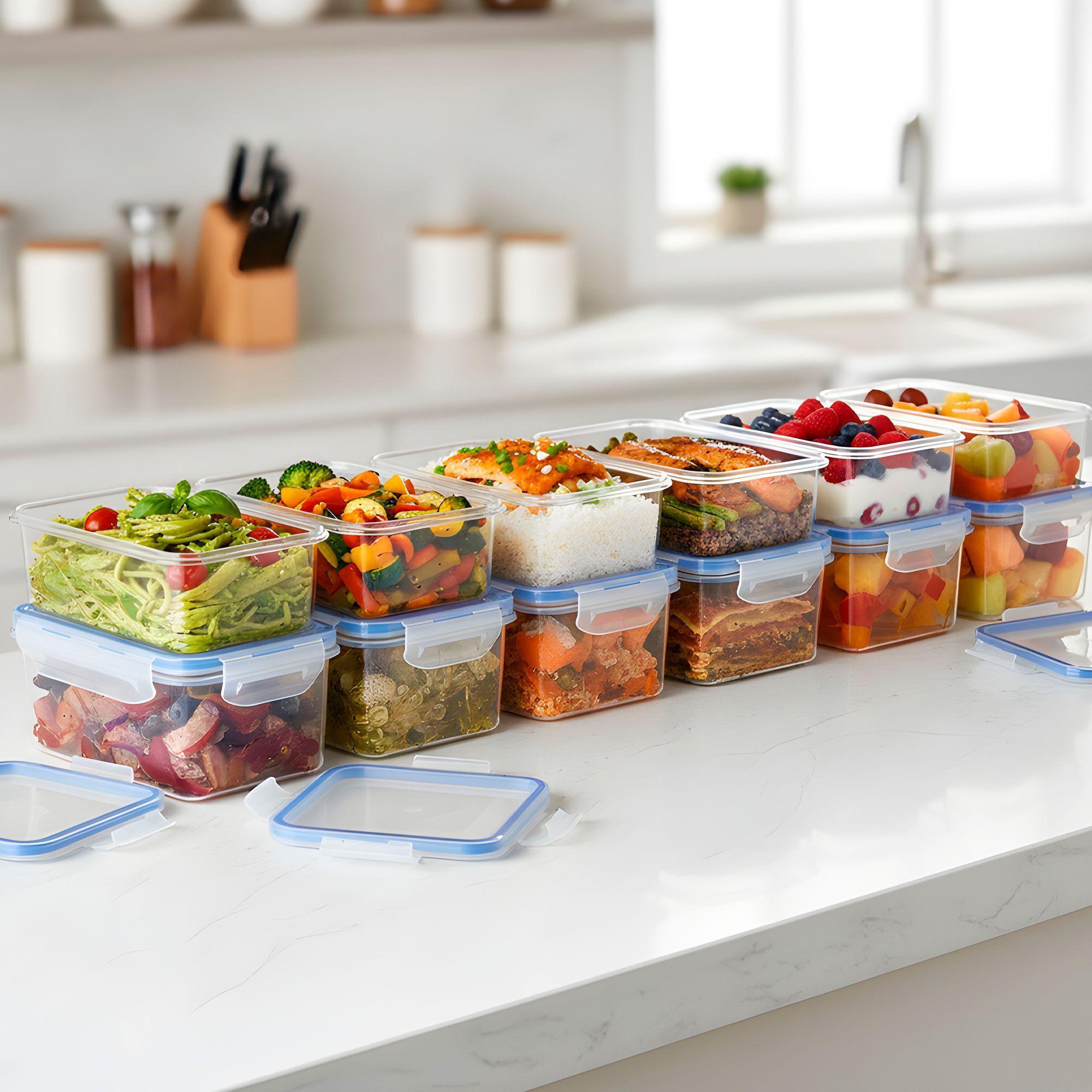 3 Taper Contenedor Hermético Plástico 1500ml Comida Almuerzo-7