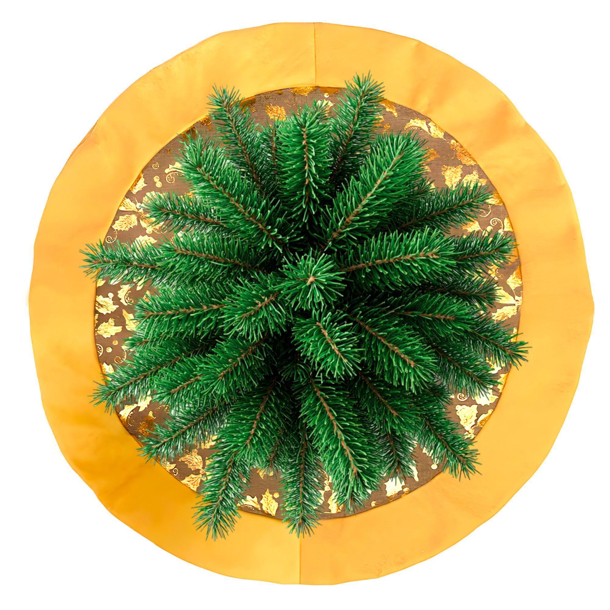 Falda Arbol Navideño Flores Decoracion Adorno Colores 90 Cm-4
