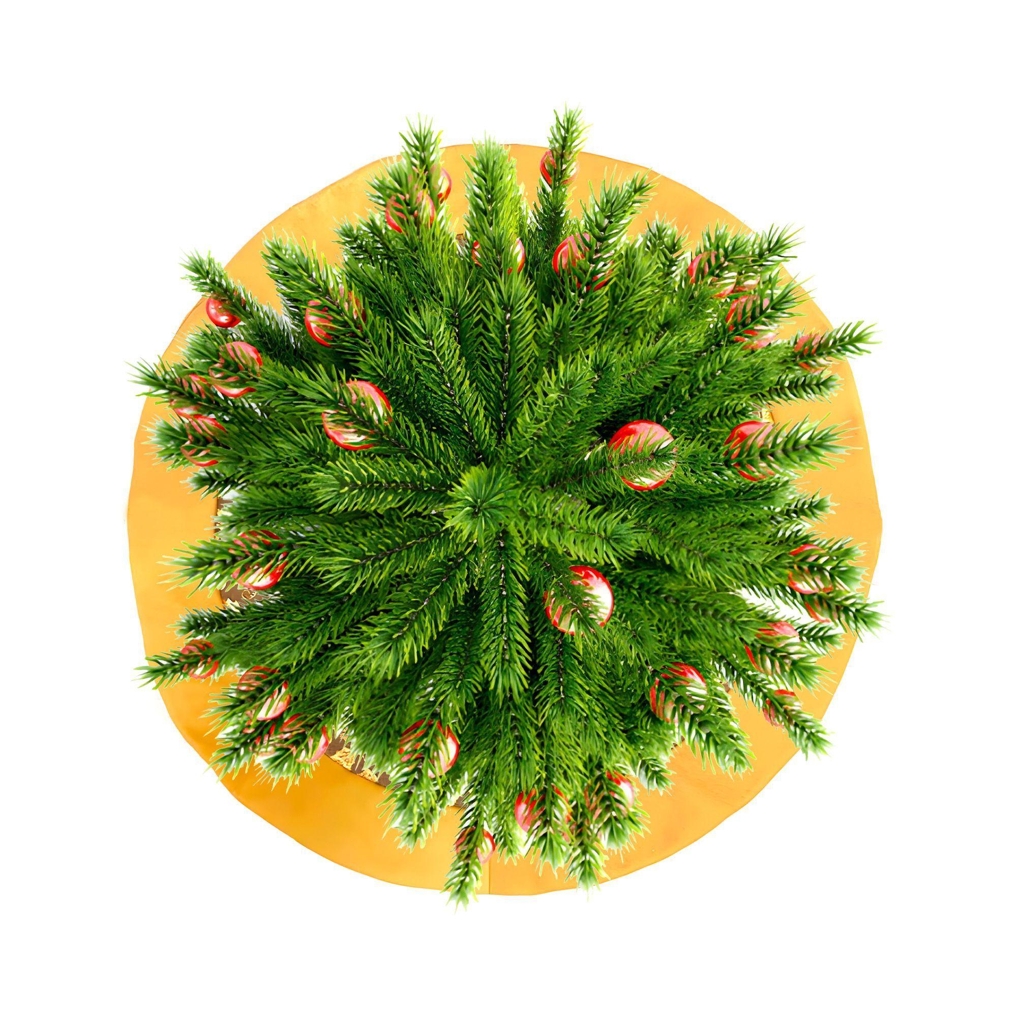 Falda Arbol Navideño Flores Decoracion Adorno Colores 90 Cm-5