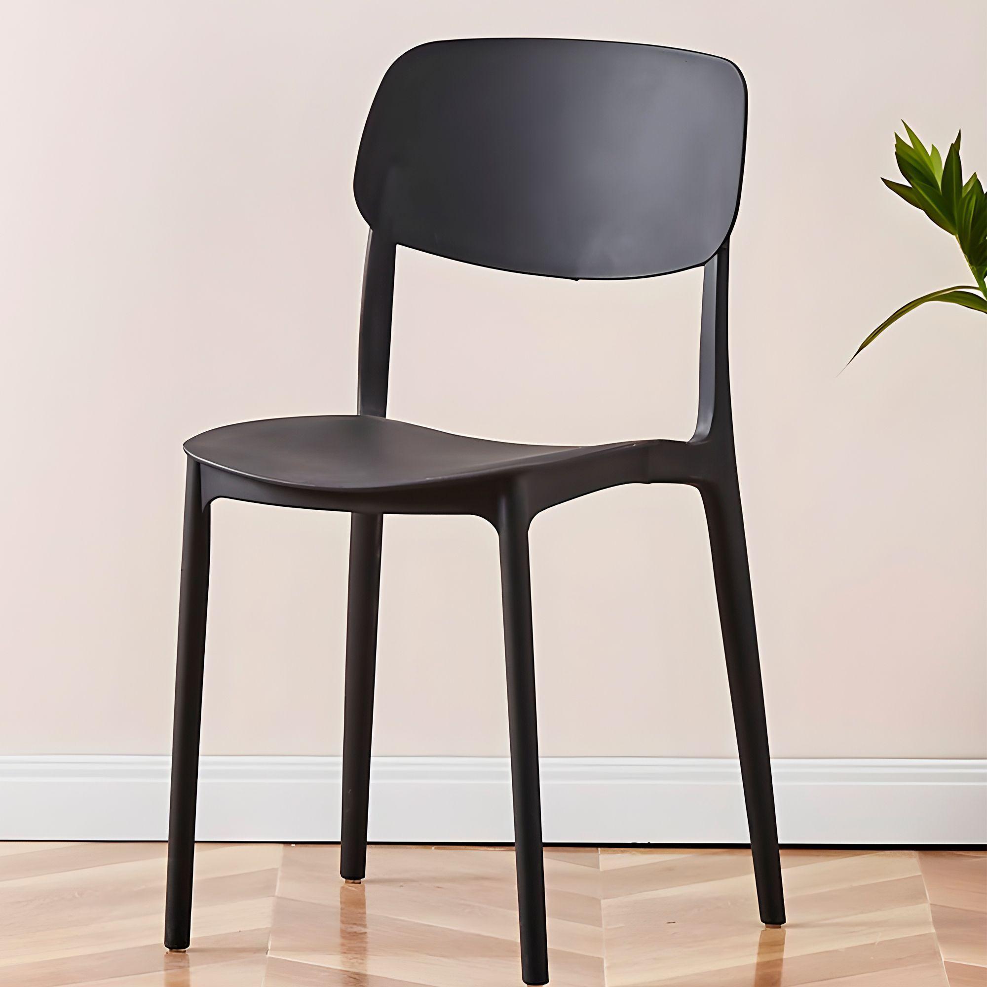 Sillas Comedor Plástico Respaldo Taburete Minimalista-2