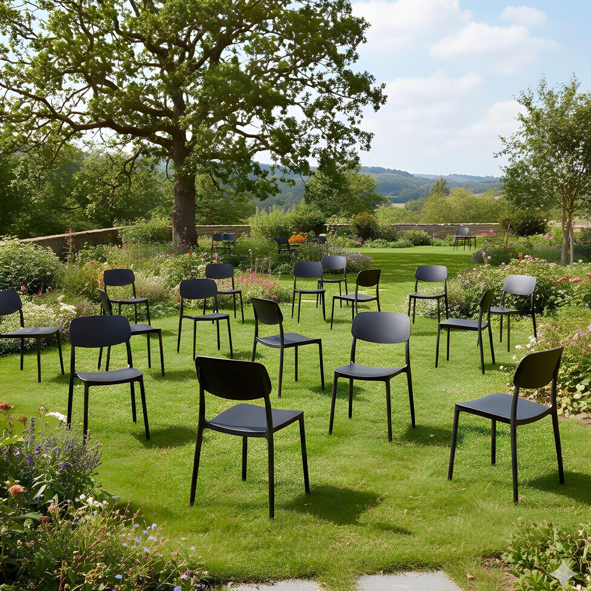 Sillas Comedor Plástico Respaldo Taburete Minimalista-8