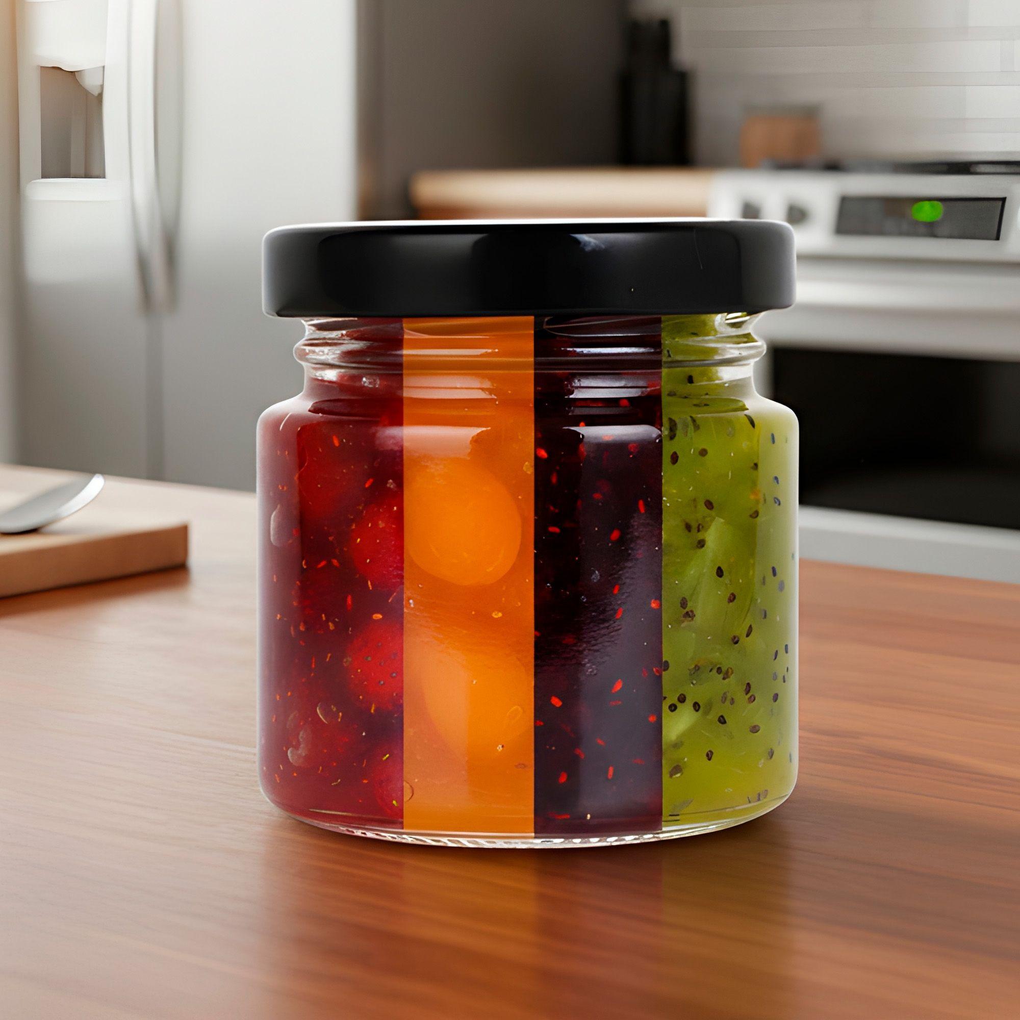 20 Frascos Vidrio Redondo Miel 50ml Mermelada Tapa Aluminio-8