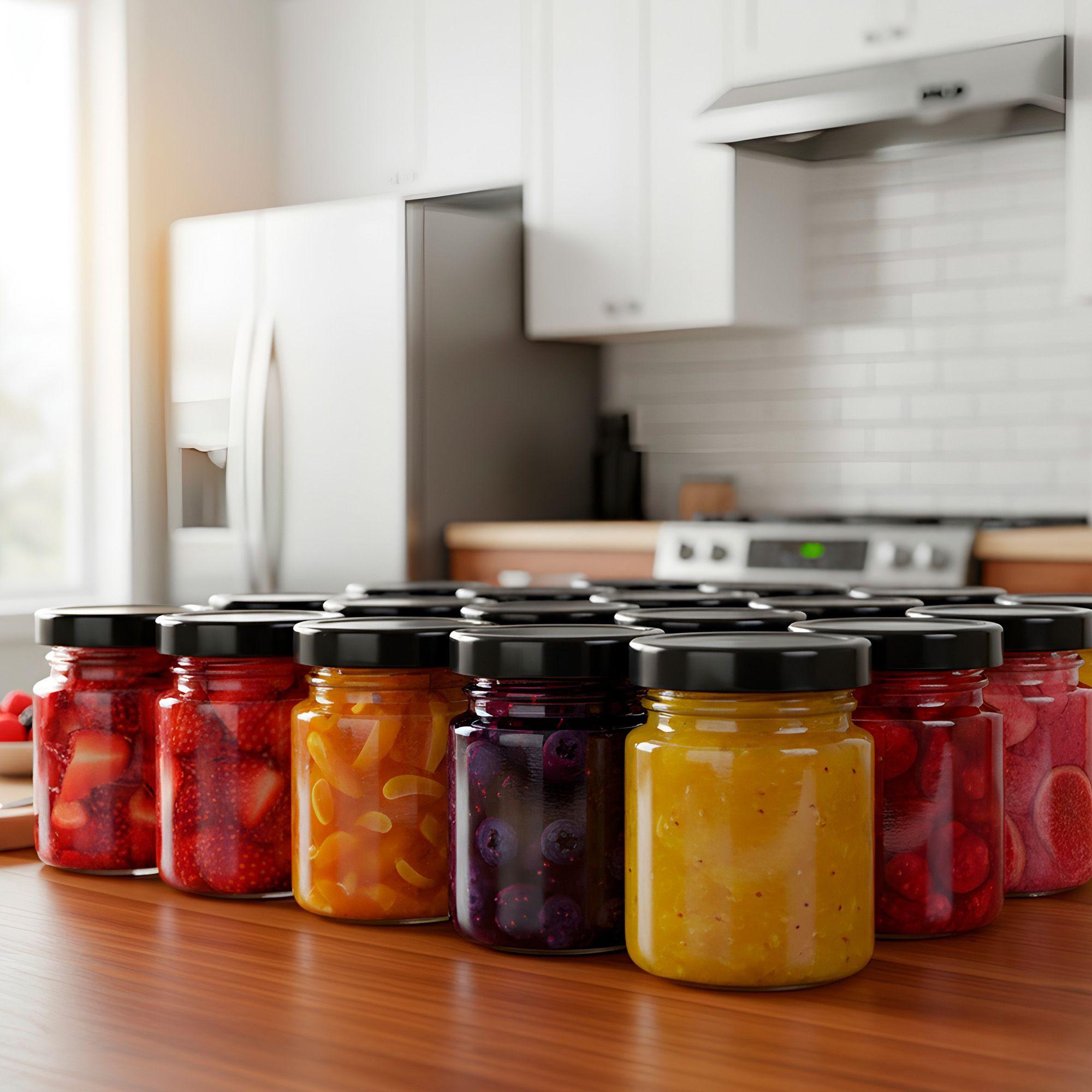 20 Frascos Vidrio Redondo Miel 50ml Mermelada Tapa Aluminio-9