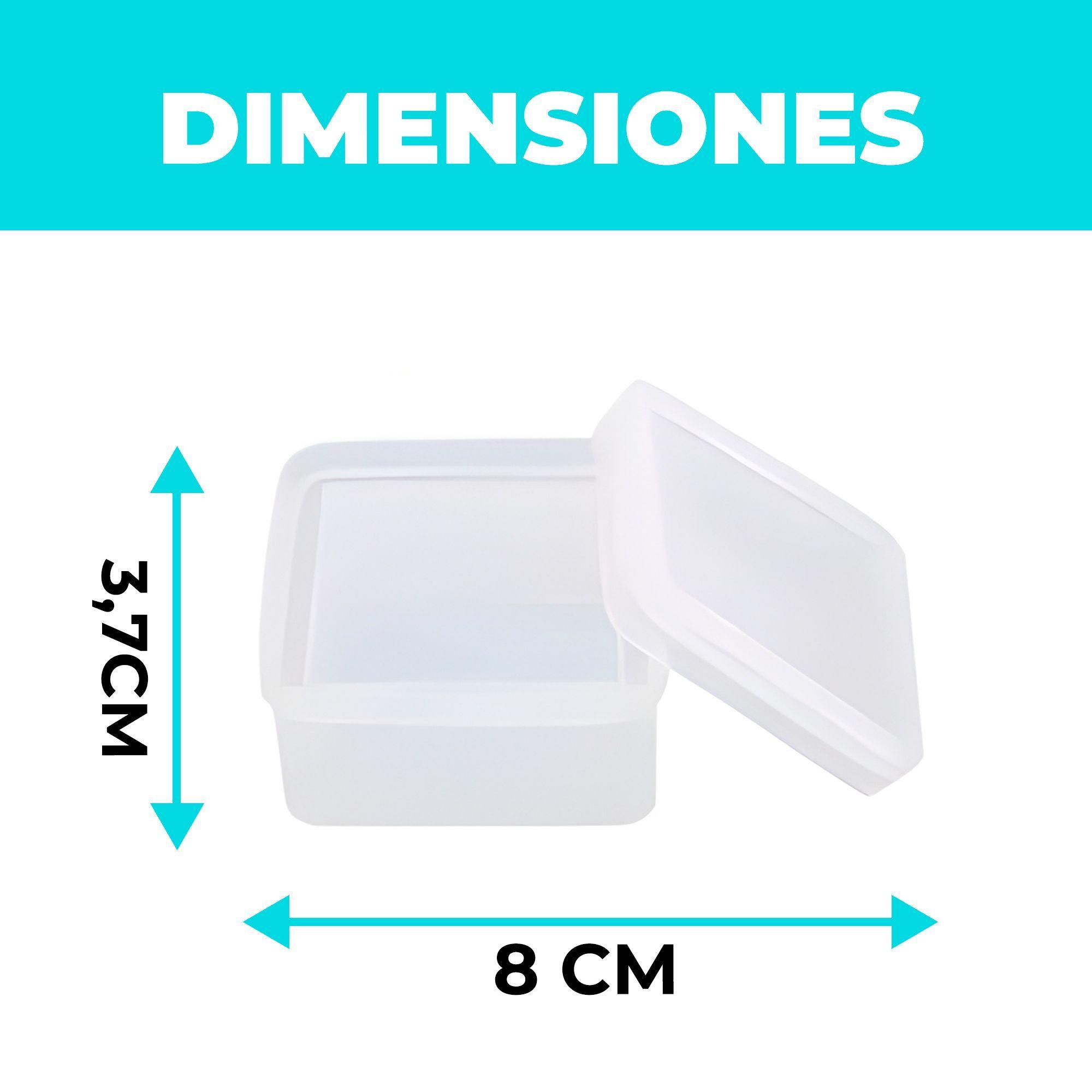 3 Moldes Silicona Resina Circular Hexagonal Cuadrado-1