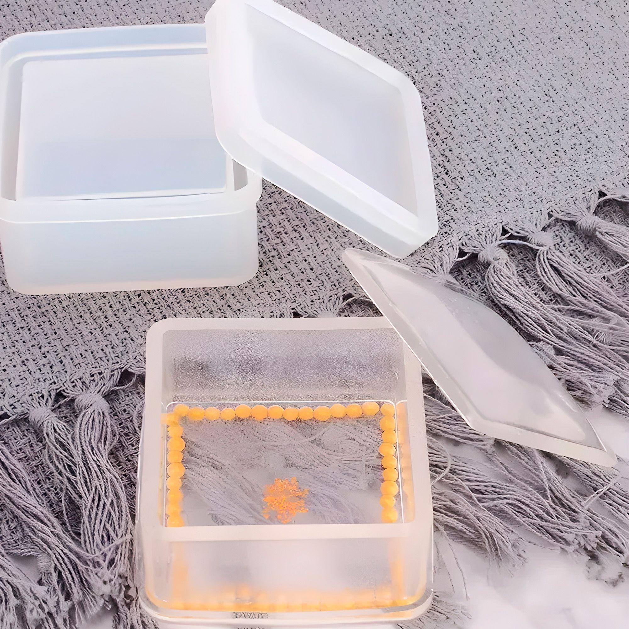 3 Moldes Silicona Resina Circular Hexagonal Cuadrado-2