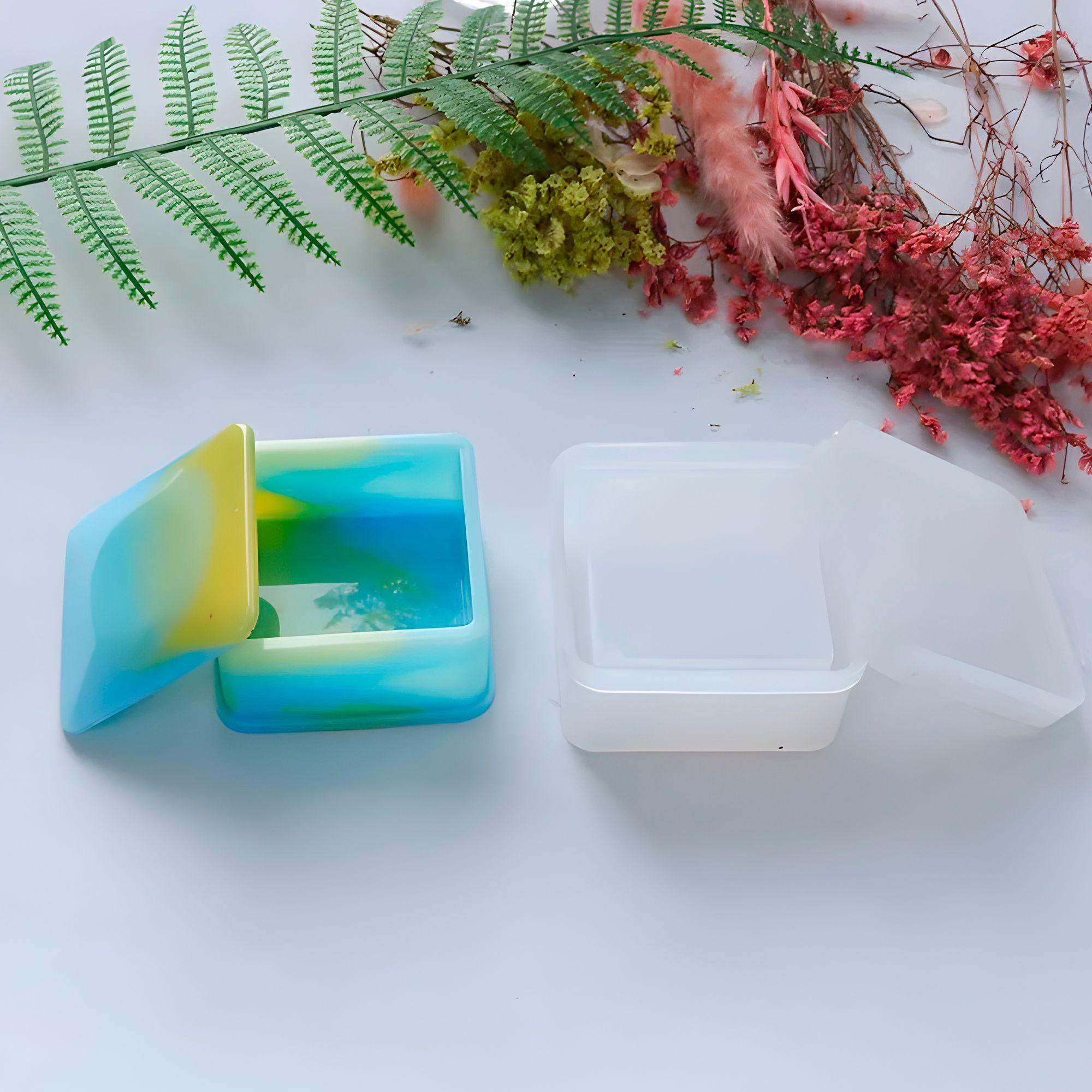 3 Moldes Silicona Resina Circular Hexagonal Cuadrado-3