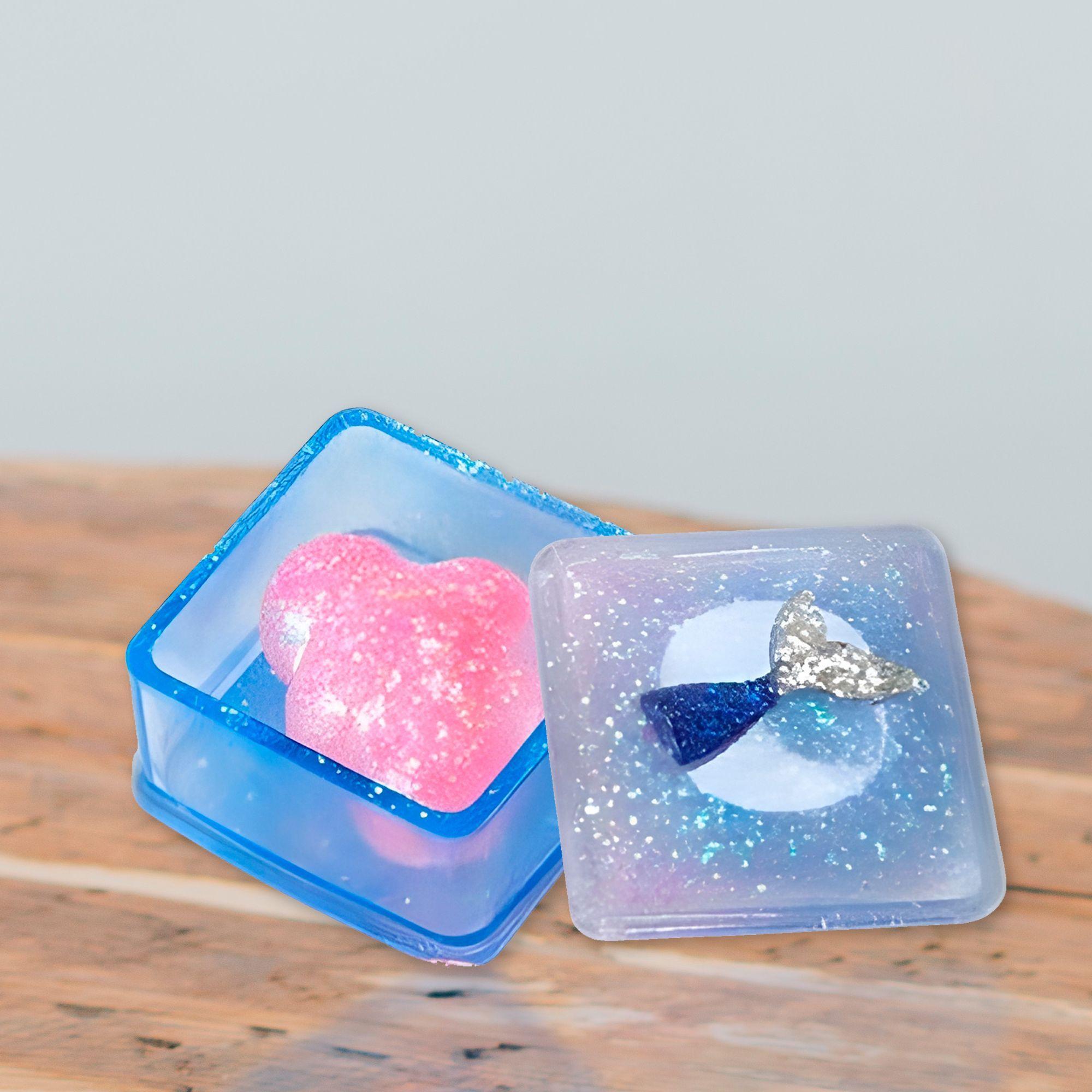 3 Moldes Silicona Resina Circular Hexagonal Cuadrado-4