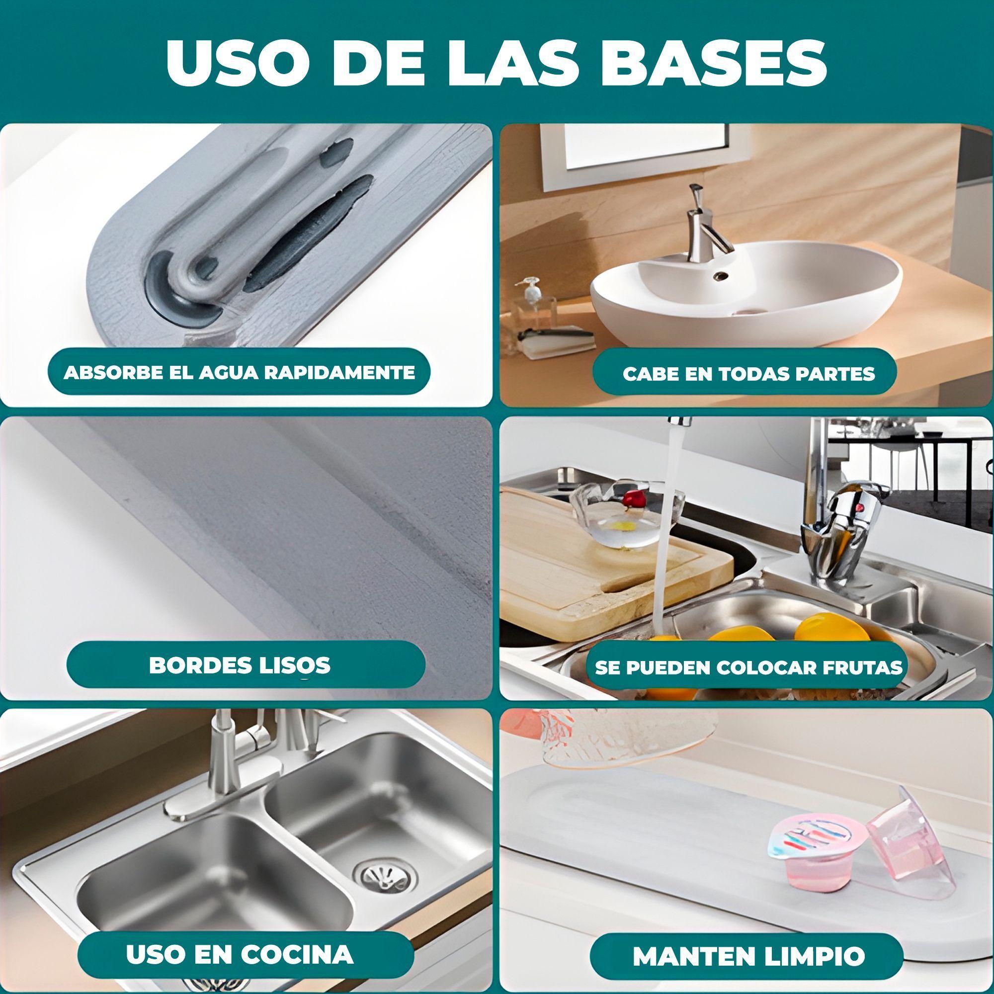 Set 3 Bandejas Bano Absorbente Jabon Cepillo Dientes-6