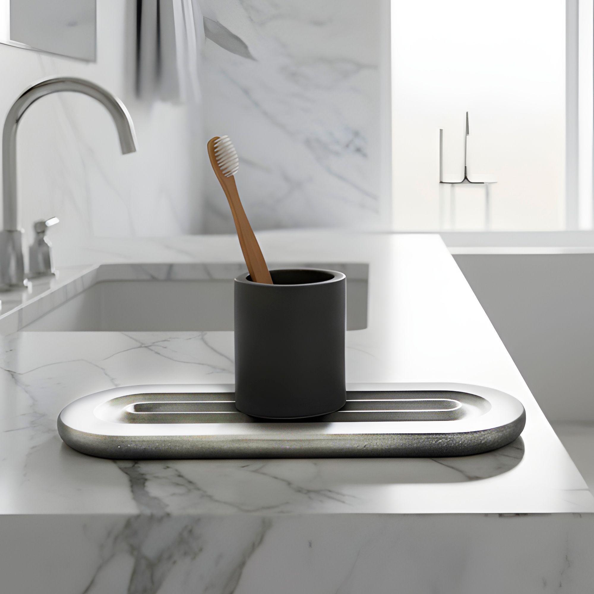 Set 3 Bandejas Bano Absorbente Jabon Cepillo Dientes-9