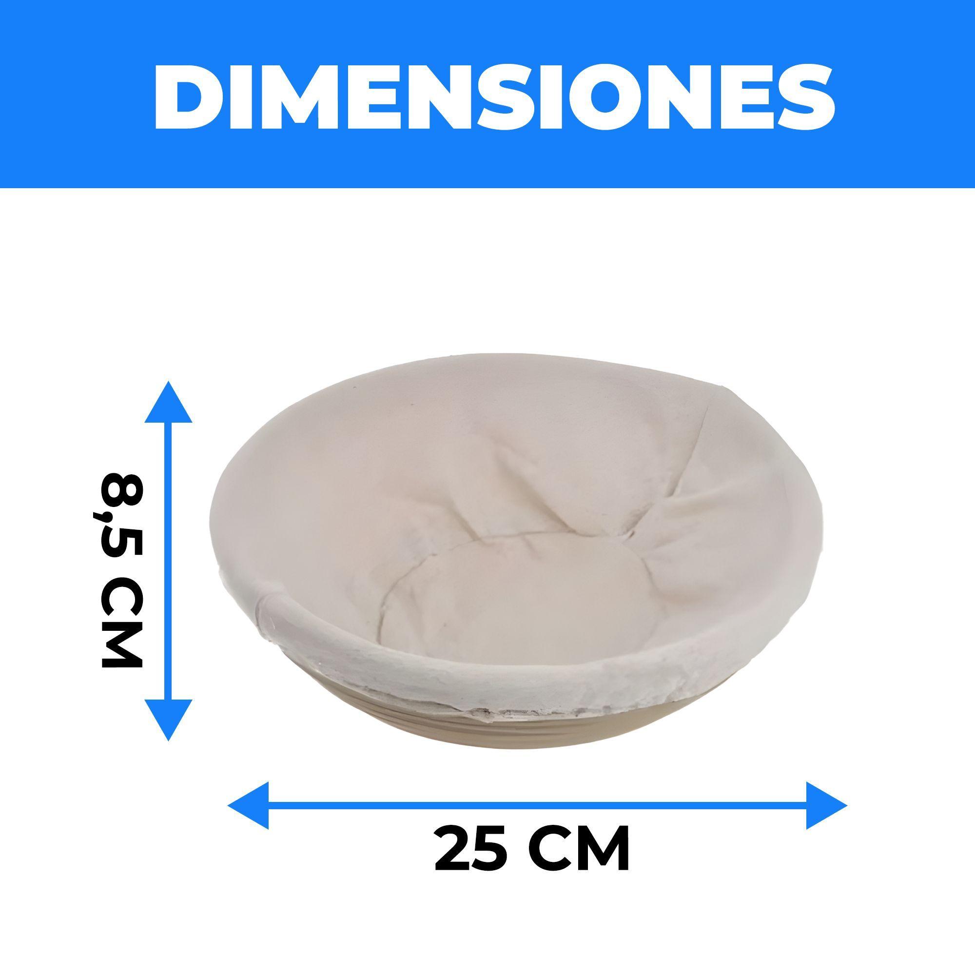 Banneton Redondo Con Funda Fermentadora Alimentos Pan-1