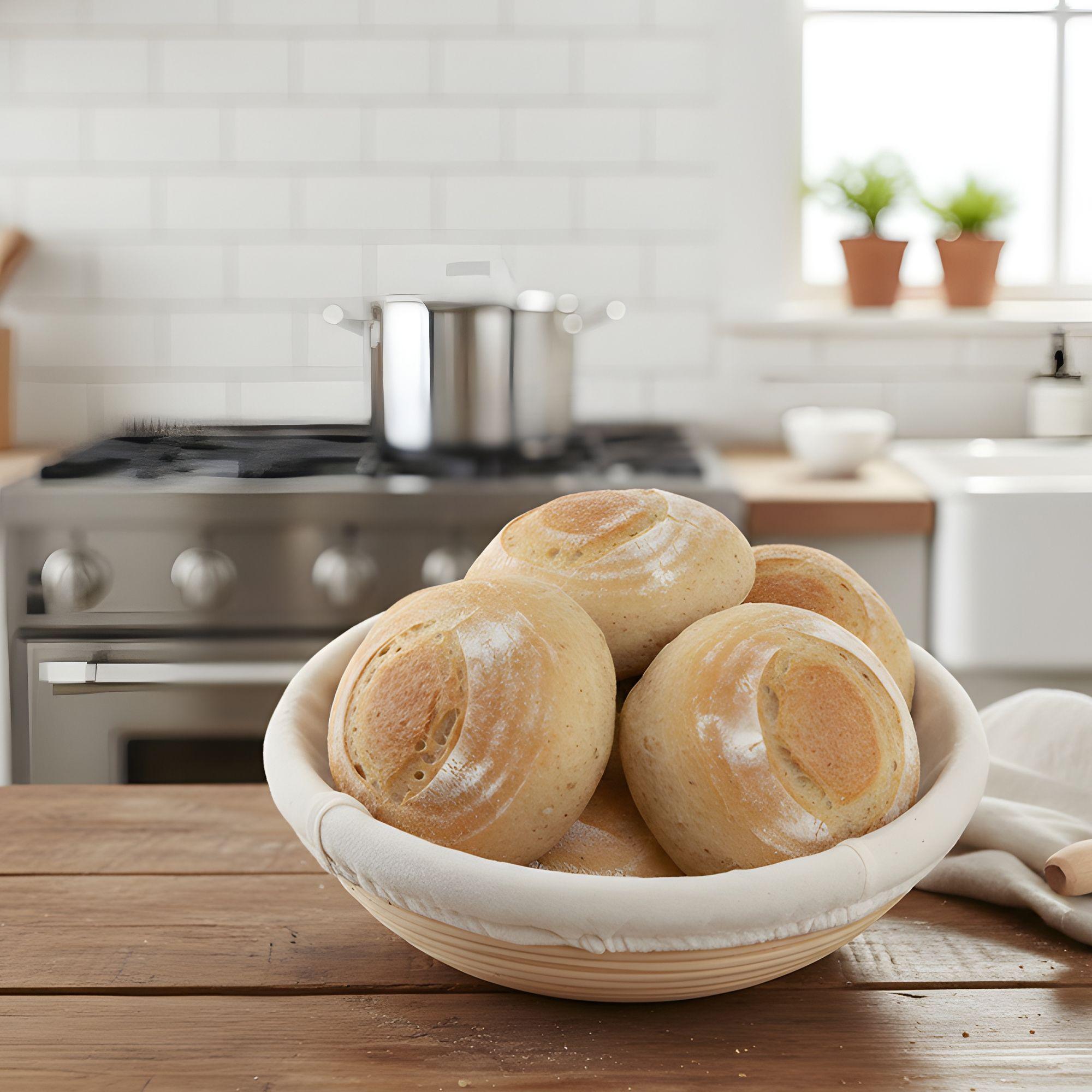 Banneton Redondo Con Funda Fermentadora Alimentos Pan-6