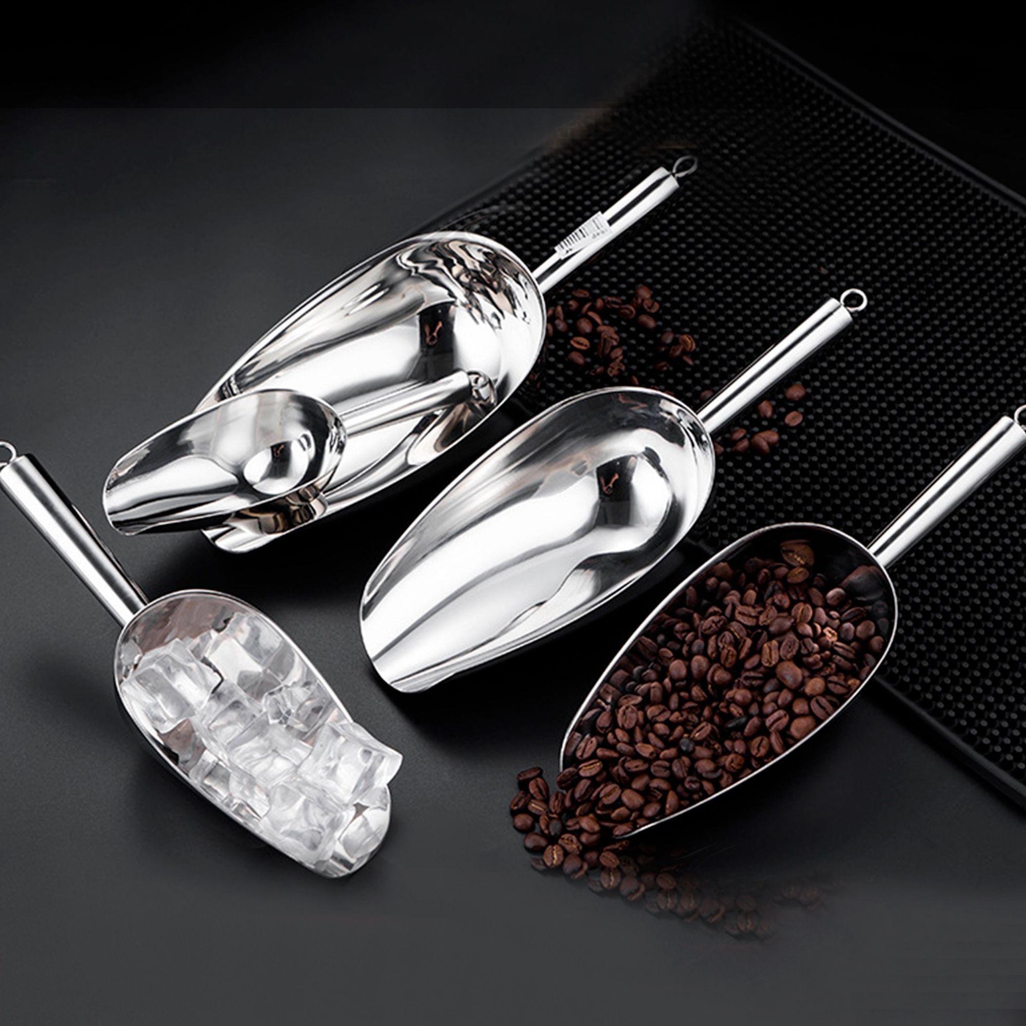 Cucharon Pala Poruña Metalica Granos Frutos Comida-2