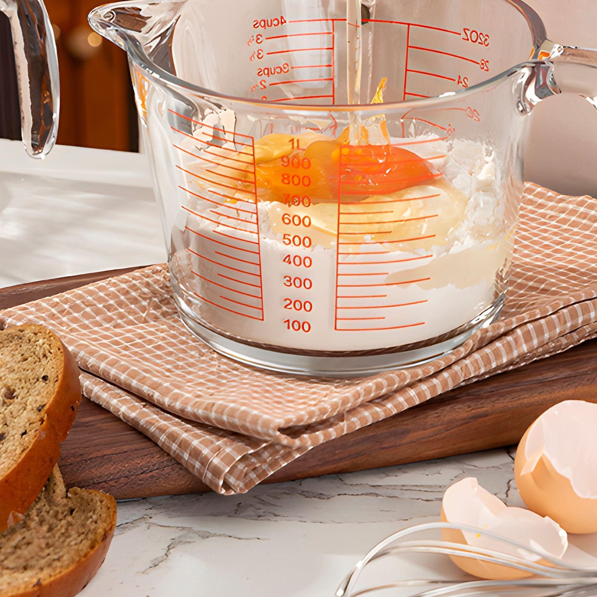 Taza Medidora 1000 Ml Cocina Vidrio Engrosado Transparente-4