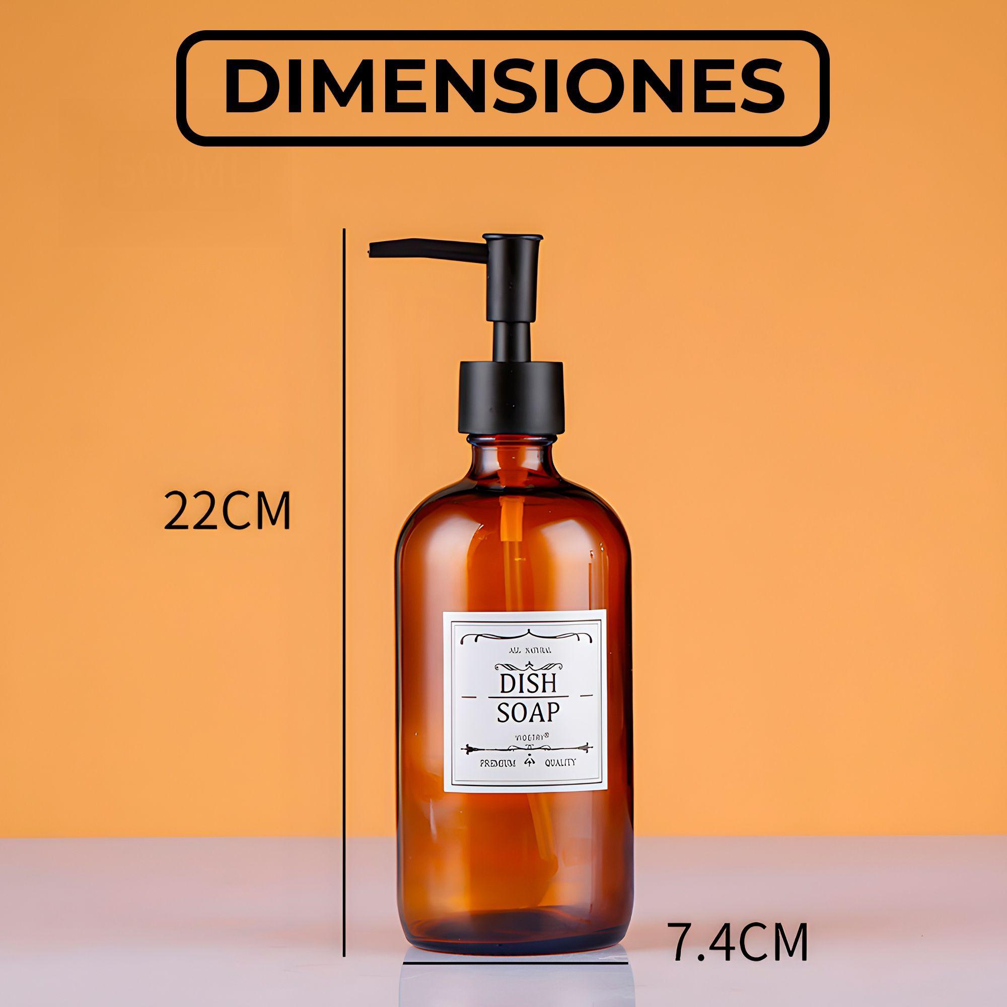 8 Botellas De Vidrio Marron Jabon Gel Shampoo Lociones 500ml-5