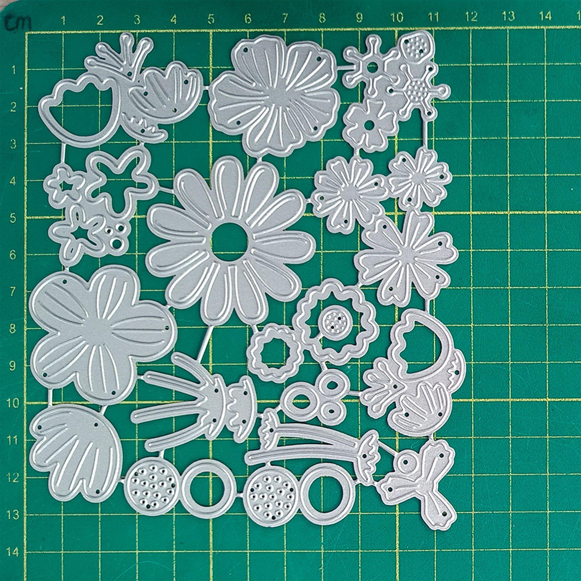 Troquel Corte Acero Flores Diversas Para Troqueladora-2