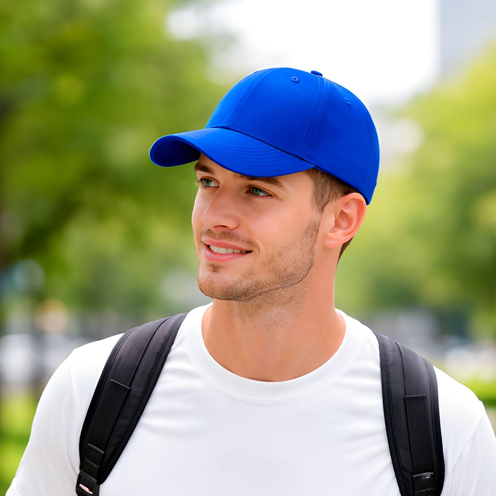 Pack 3 Gorros Jockey Denim Ajustable Para Estampar O Bordado Color Azul-4
