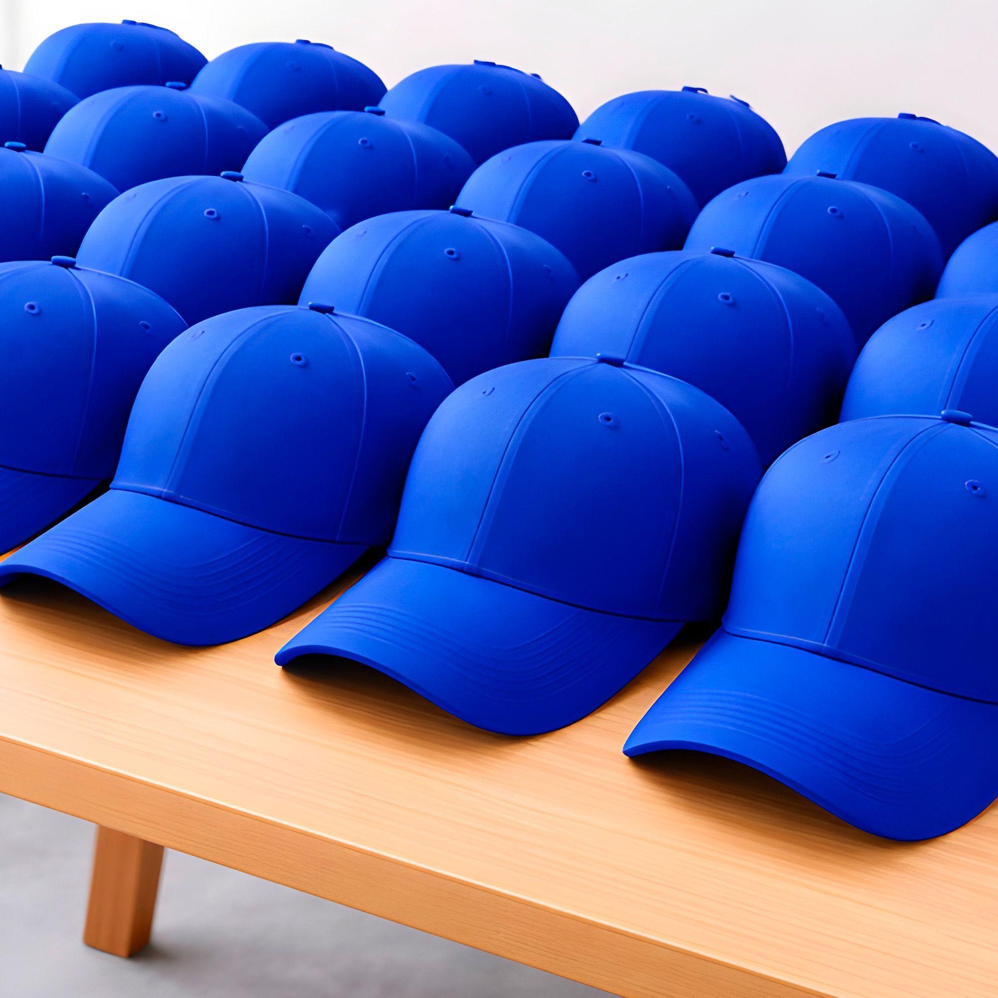 Pack 3 Gorros Jockey Denim Ajustable Para Estampar O Bordado Color Azul-5