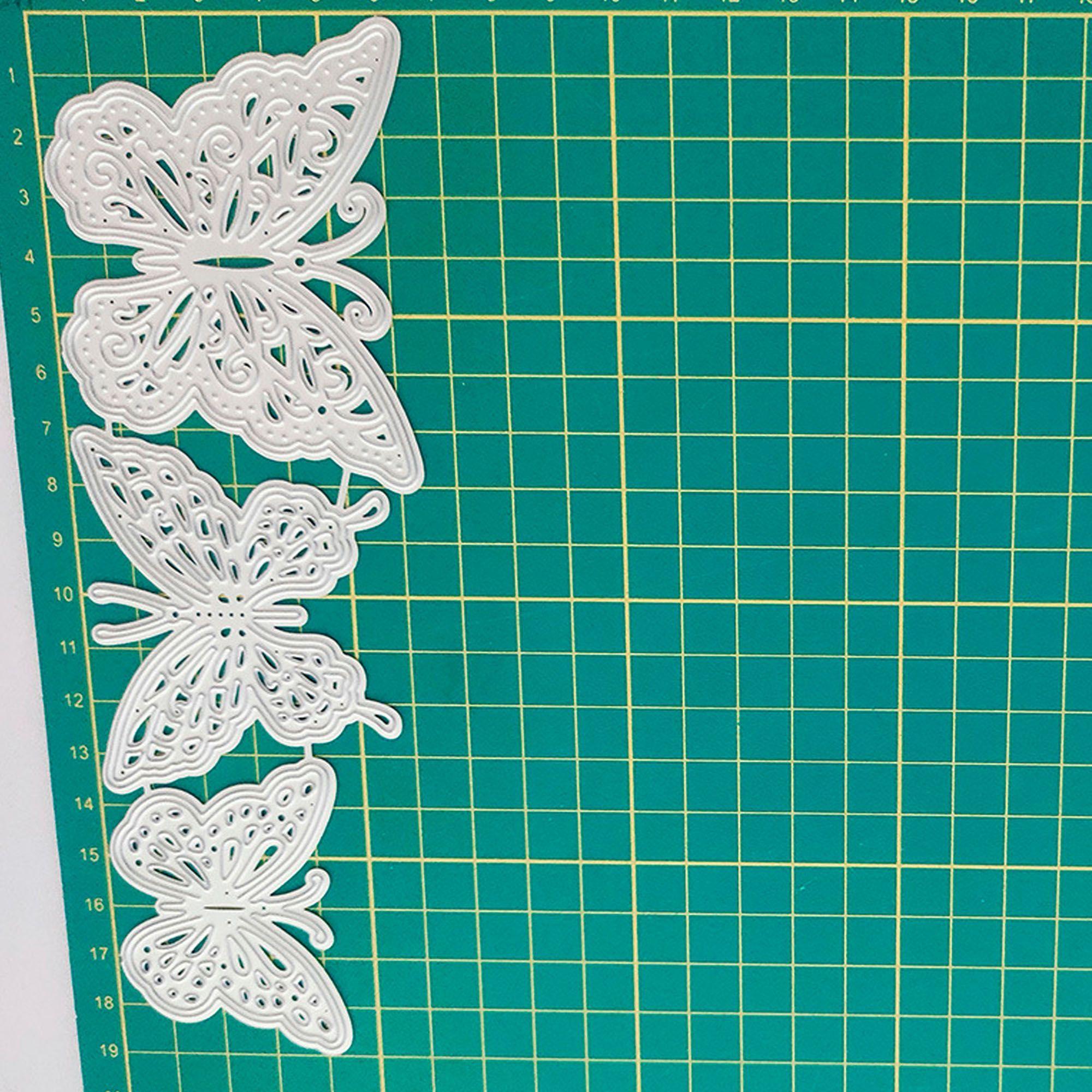 Troquel De Corte Metalico Plantilla Tres Mariposas Troquelado-2