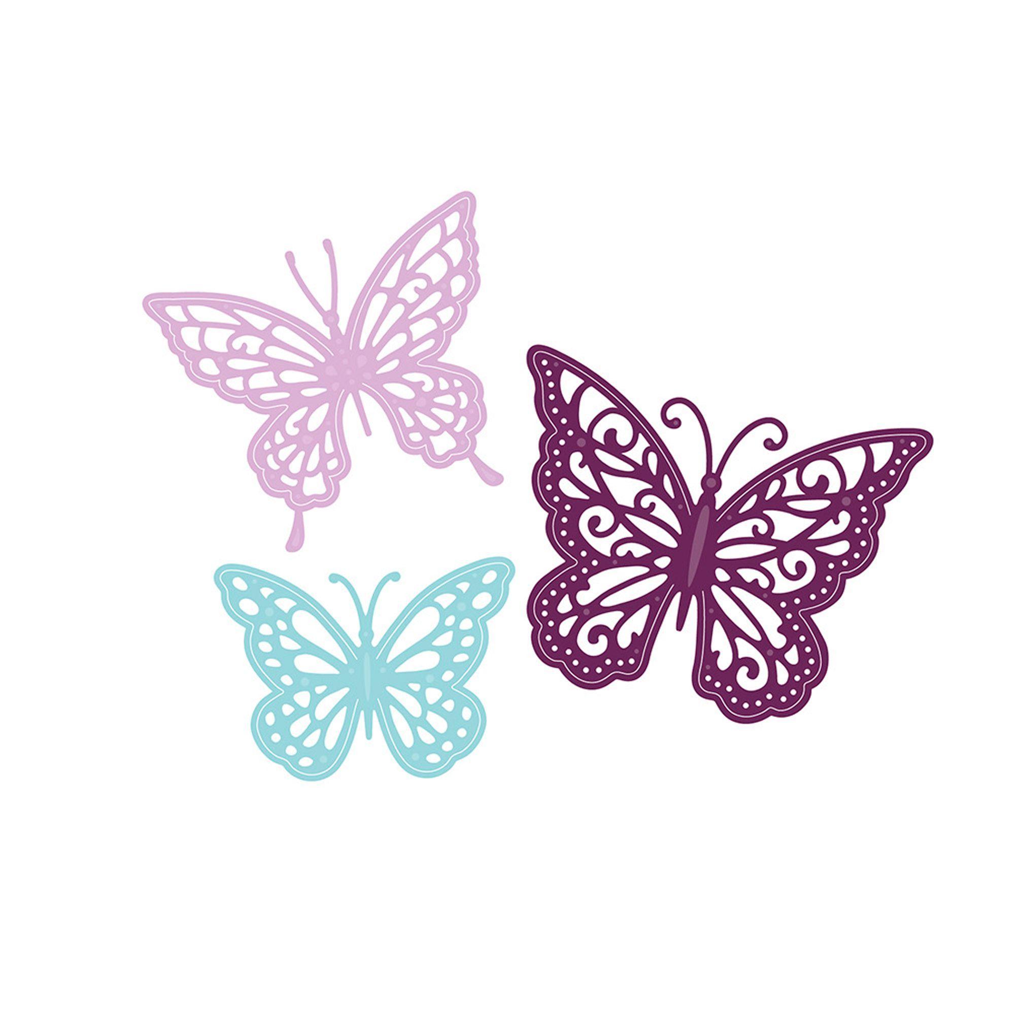 Troquel De Corte Metalico Plantilla Tres Mariposas Troquelado-4