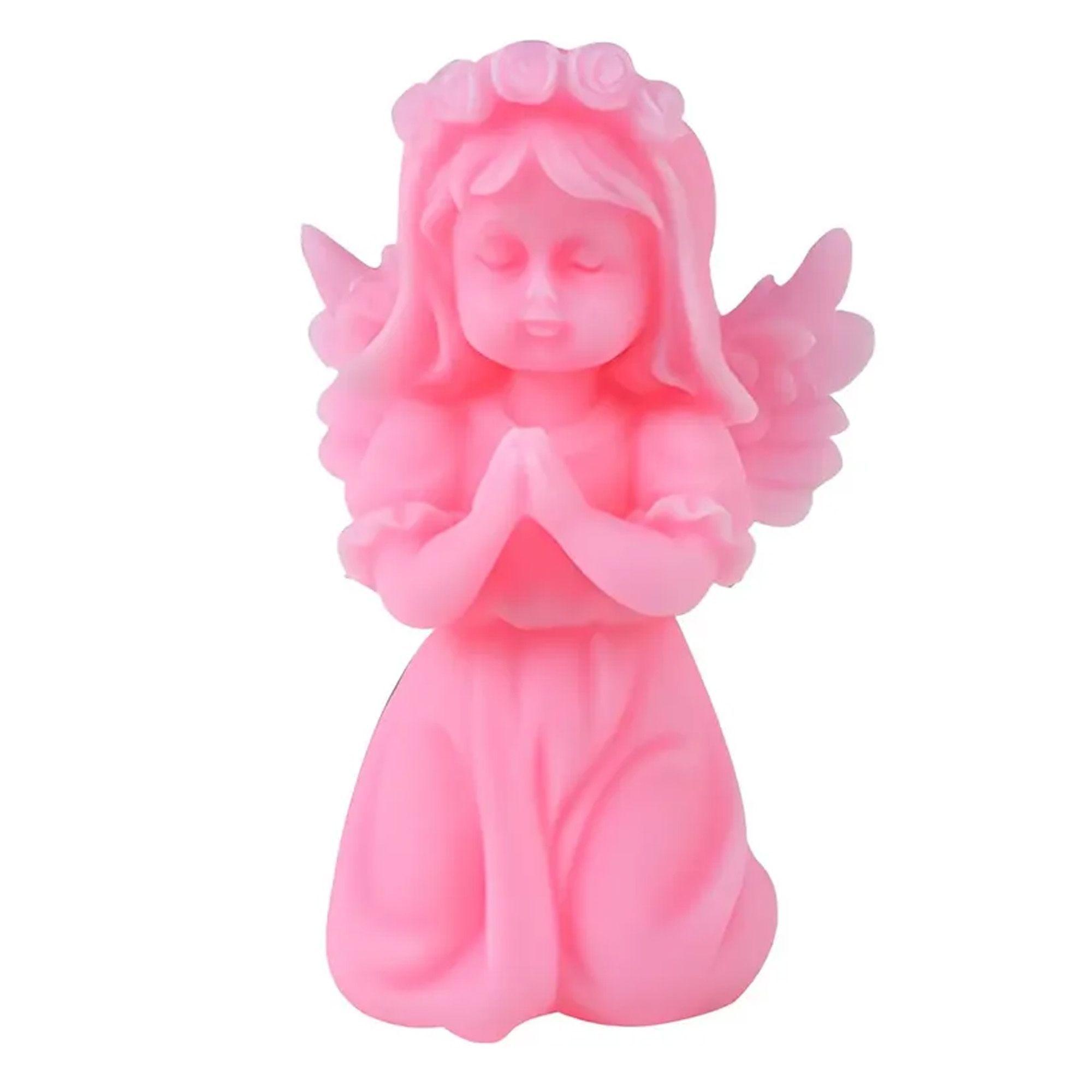 Molde De Silicona Para Vela Angelita Y Angelito Orando X2-6