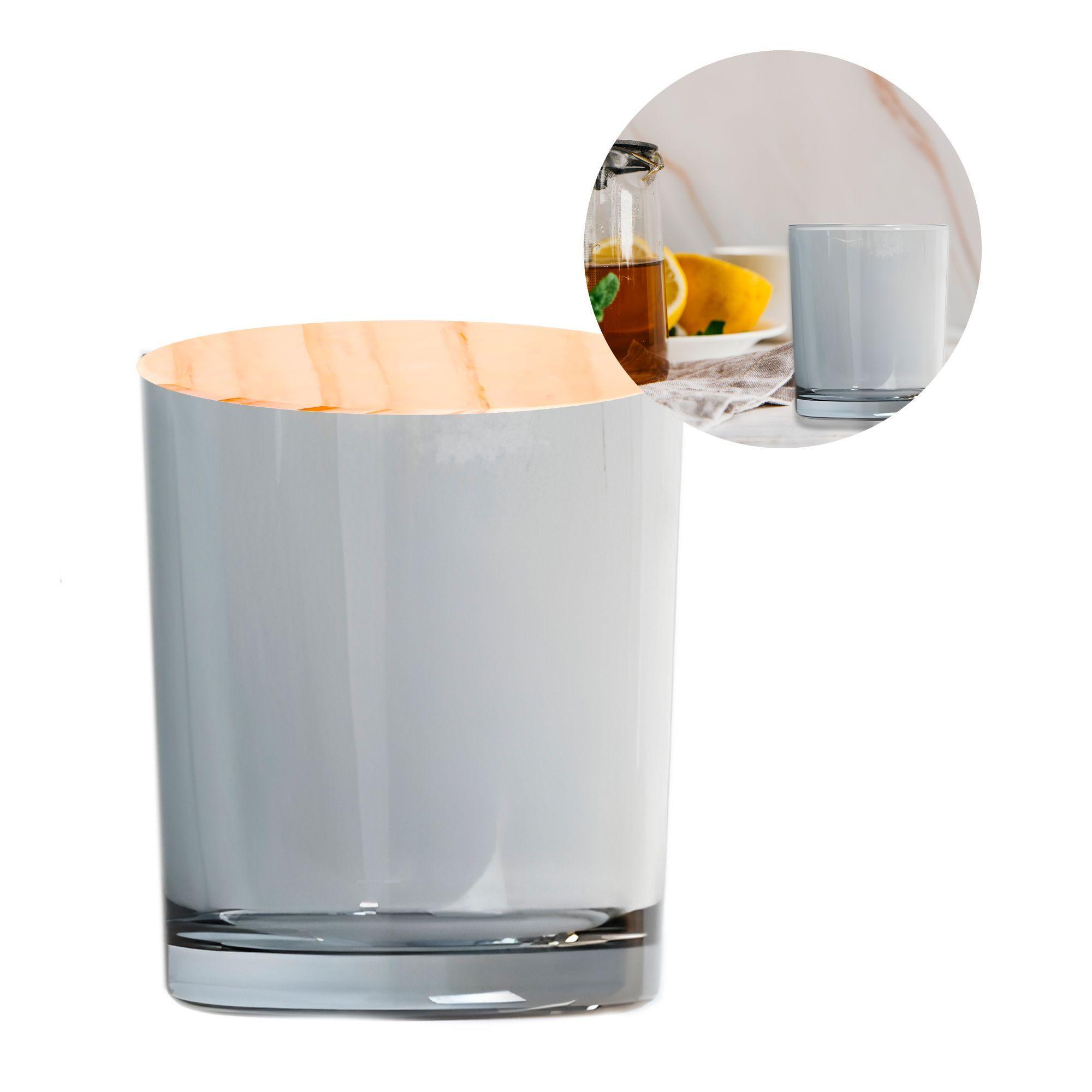 Set 4 Frascos Portavelas Vidrio Tornasolado Aroma 200 Ml-2